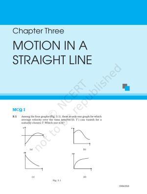 NCERT Exemplar Book for Class 11 Physics: Chapter 2 Motion in a straight line