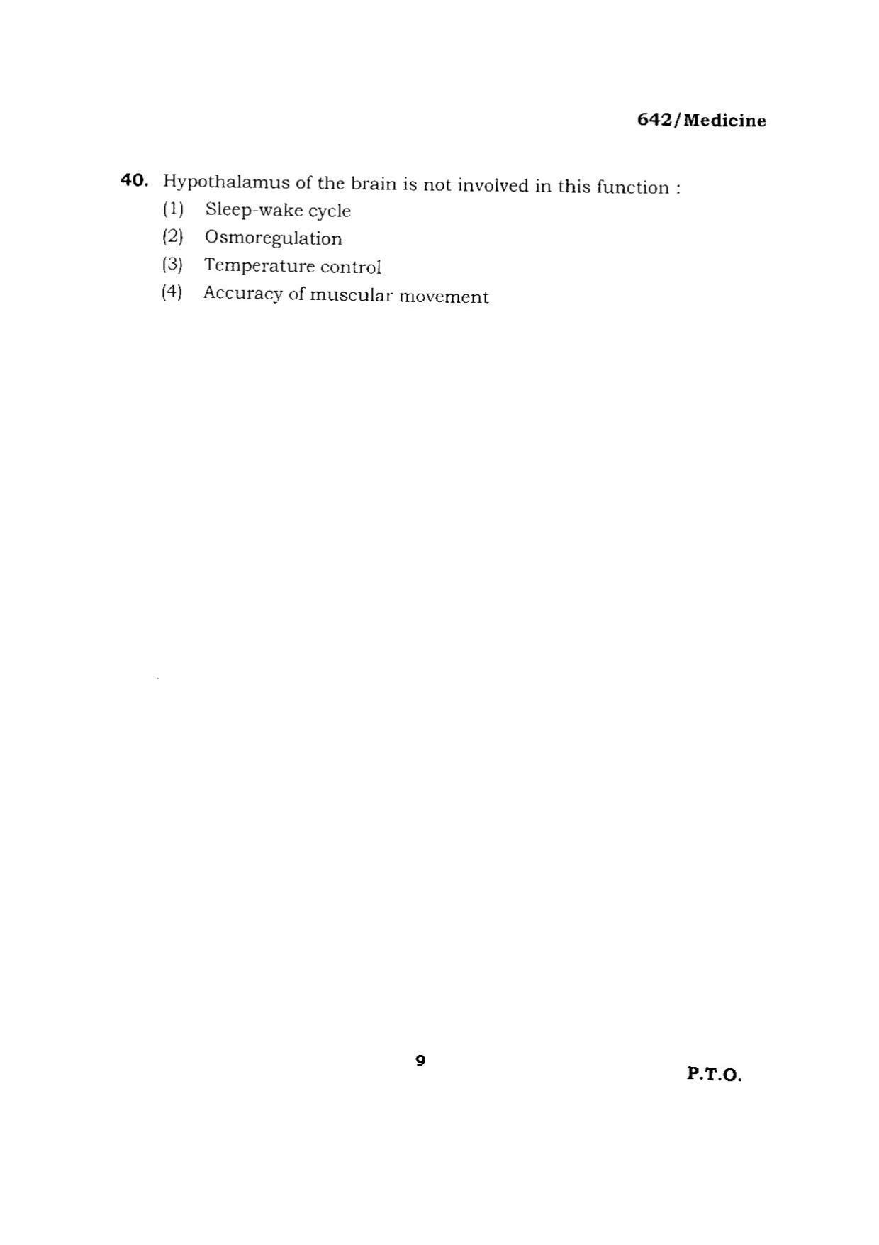 BHU RET MEDICINE 2015 Question Paper - Page 9