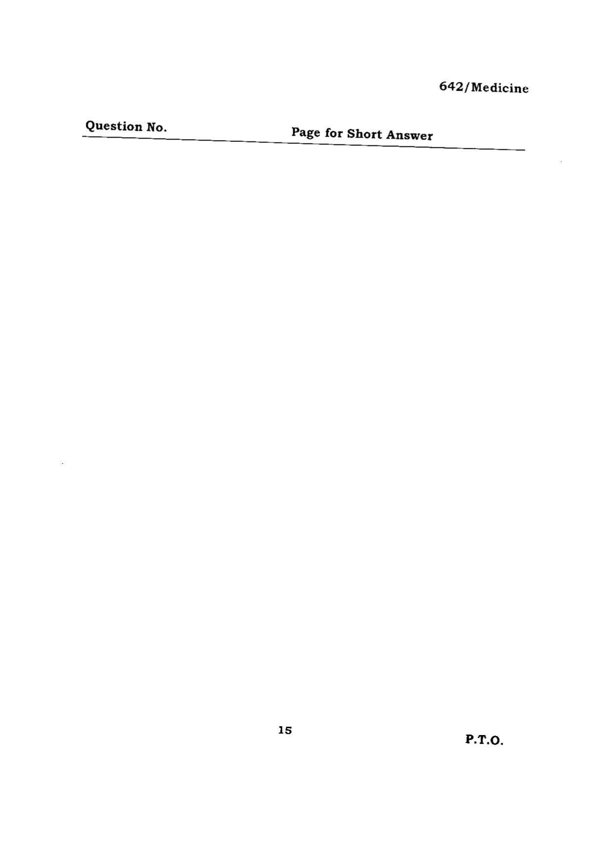 BHU RET MEDICINE 2015 Question Paper - Page 15