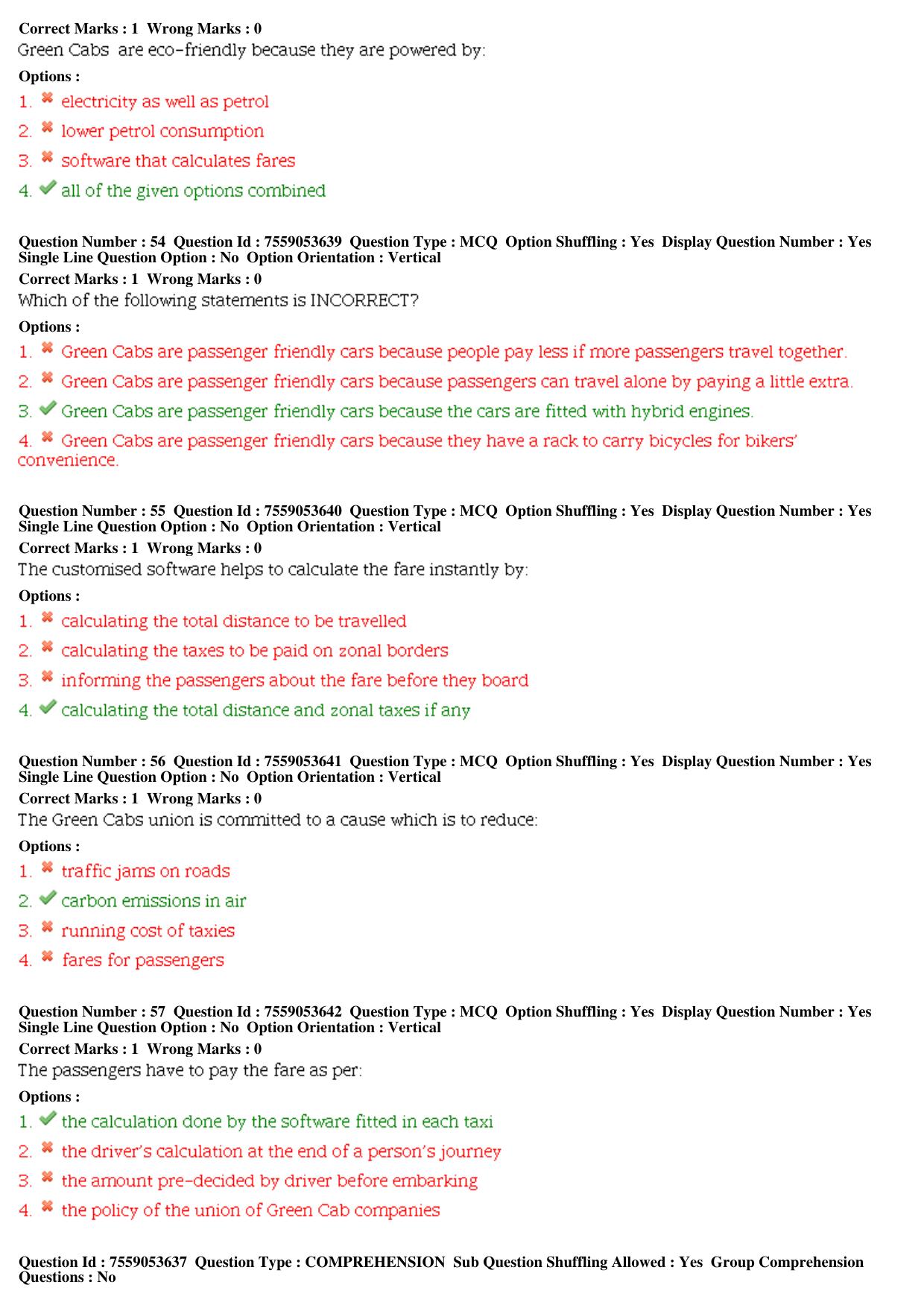 MP CPCT 03rd August 2019 Scribe CPCT Question Paper Shift 2 - Page 24