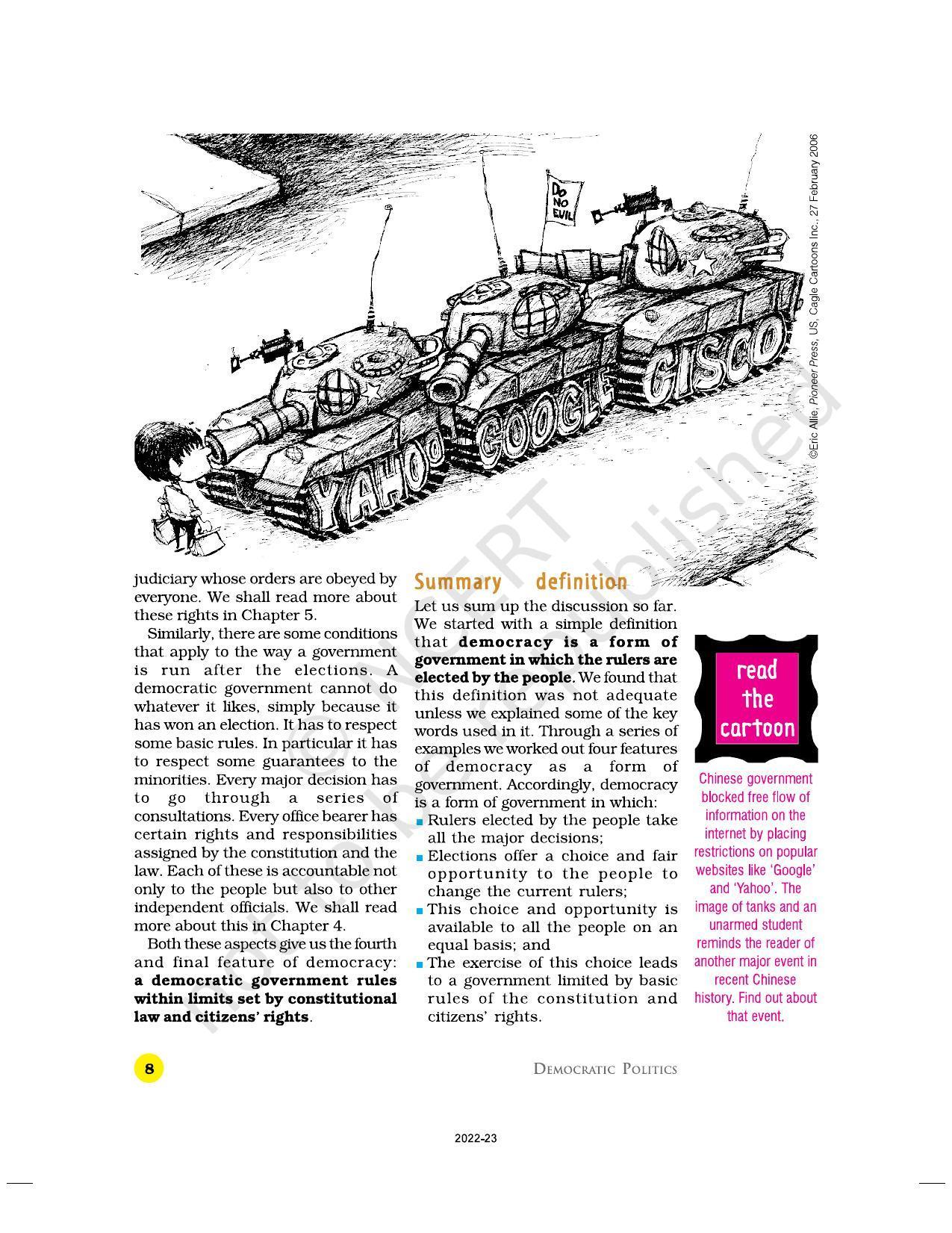 NCERT Book for Class 9 Civics Chapter 1 Democracy in the Contemporary World - Page 8