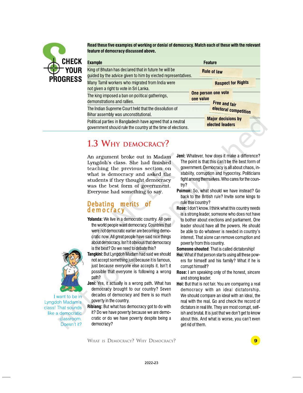 NCERT Book for Class 9 Civics Chapter 1 Democracy in the Contemporary World - Page 9