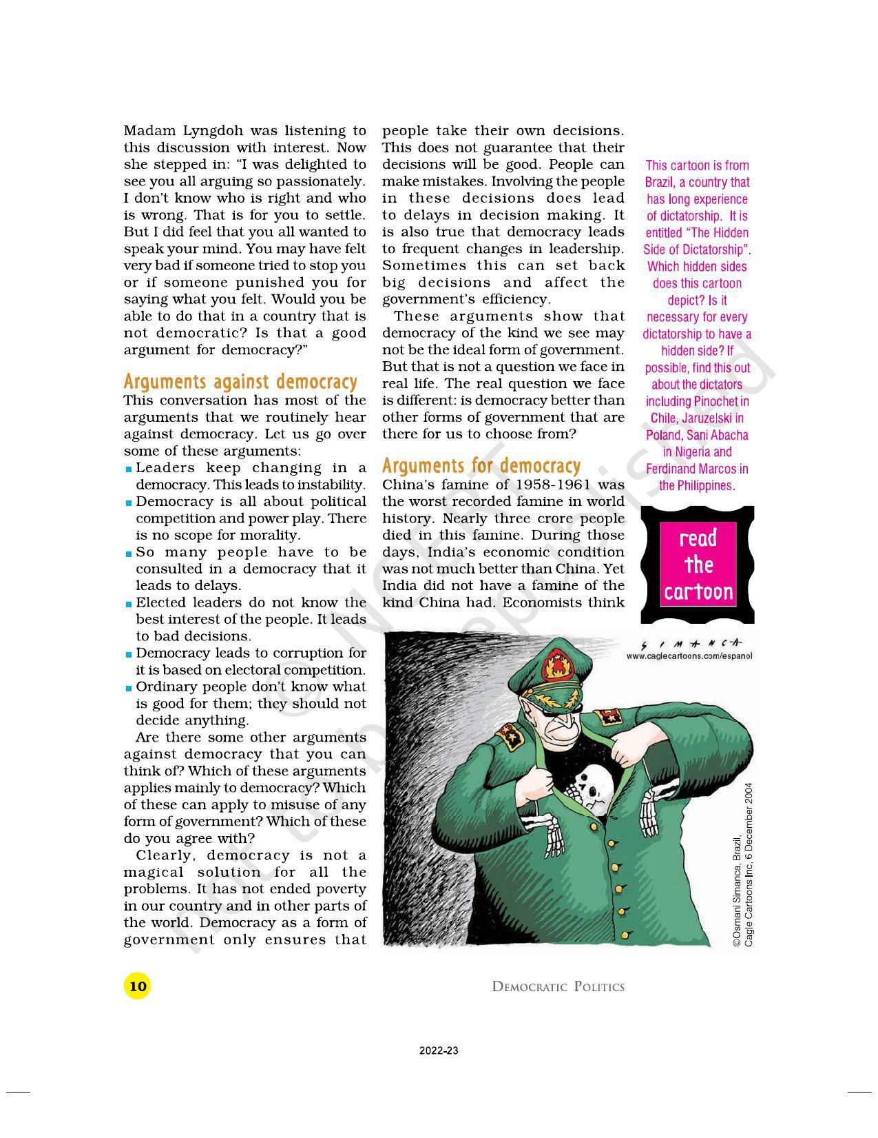 NCERT Book for Class 9 Civics Chapter 1 Democracy in the Contemporary World - Page 10