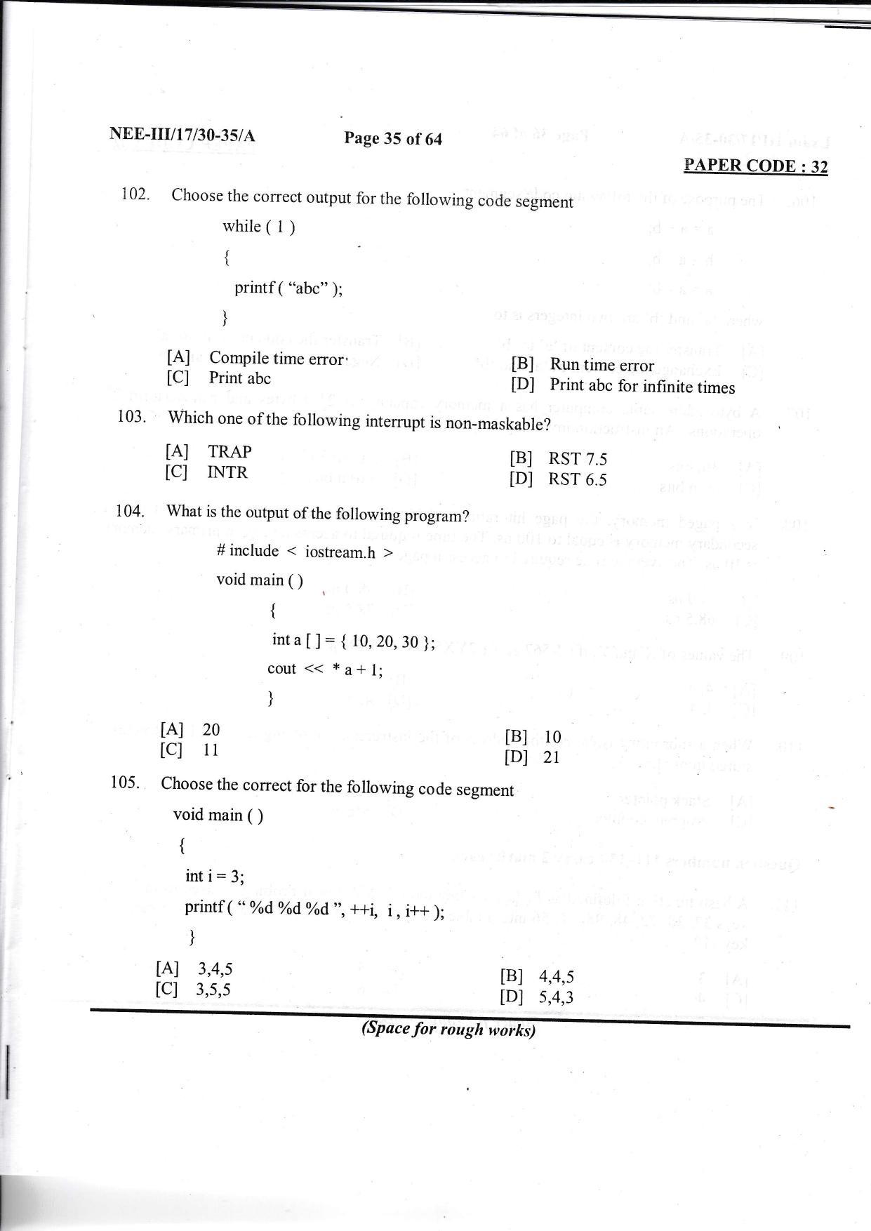 NERIST NEE (3) 2017 Question Paper - Page 26