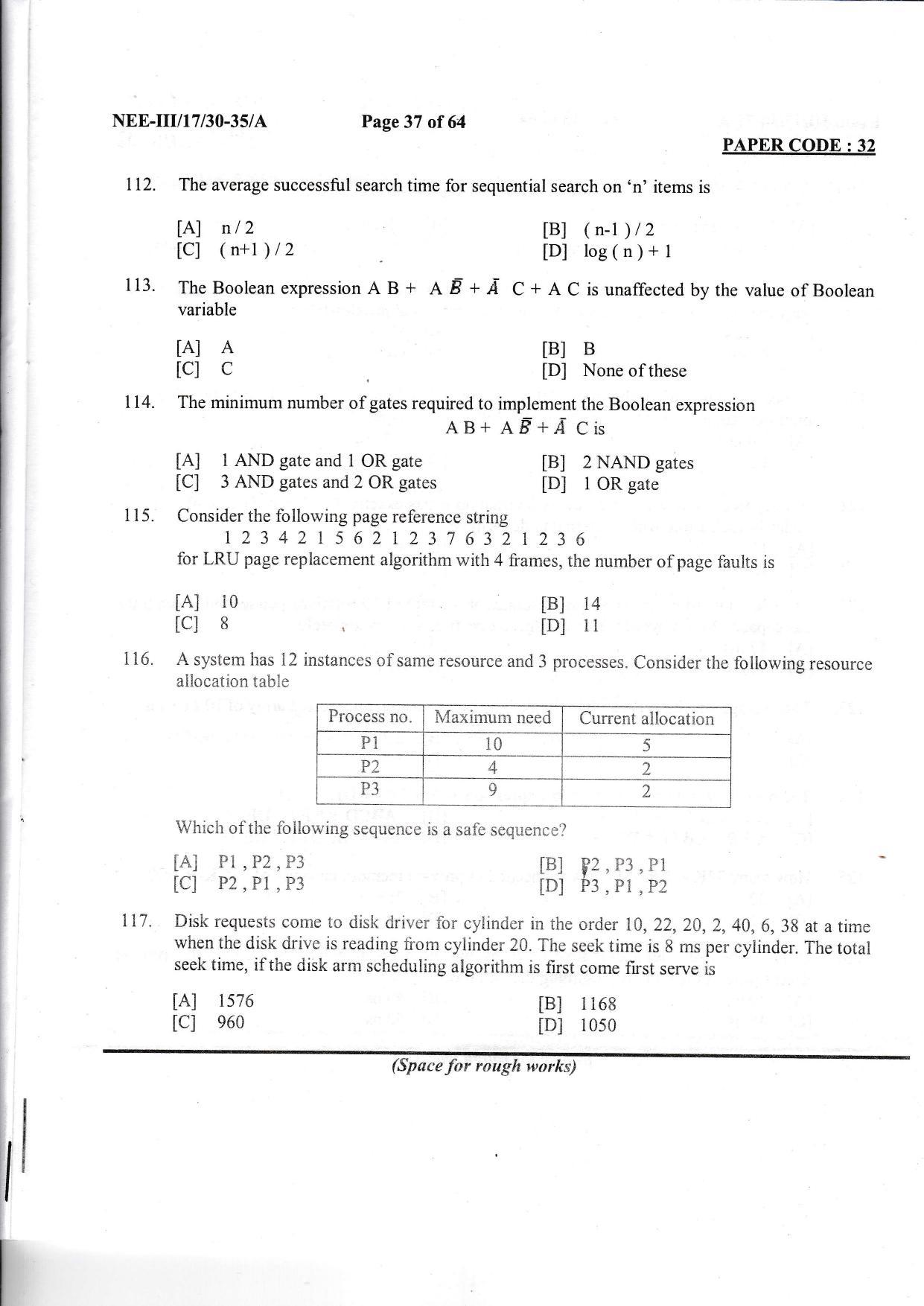 NERIST NEE (3) 2017 Question Paper - Page 28