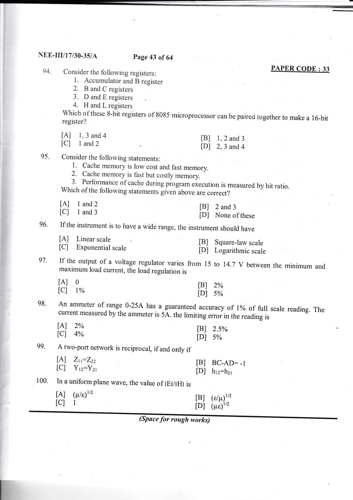 NERIST NEE (3) 2017 Question Paper - Page 34