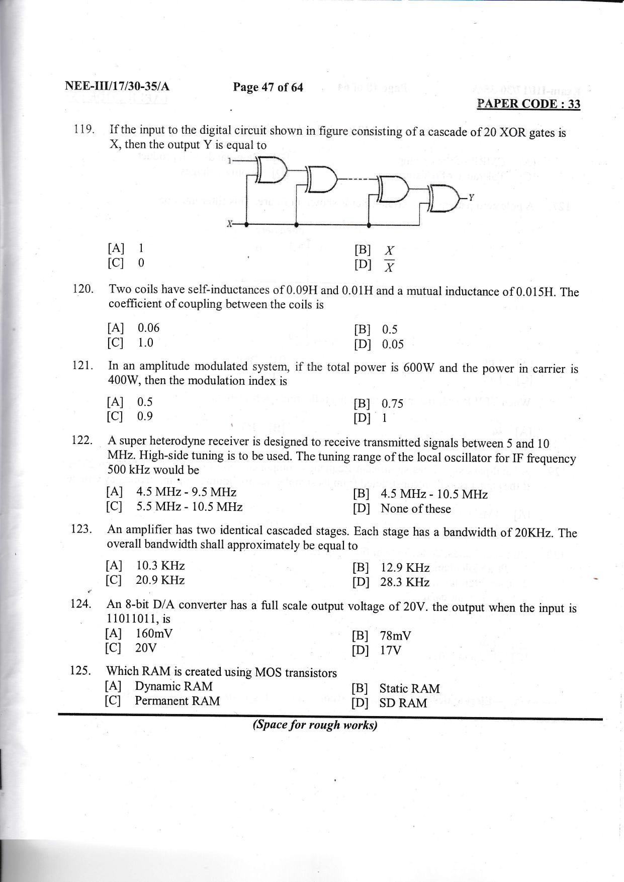 NERIST NEE (3) 2017 Question Paper - Page 38