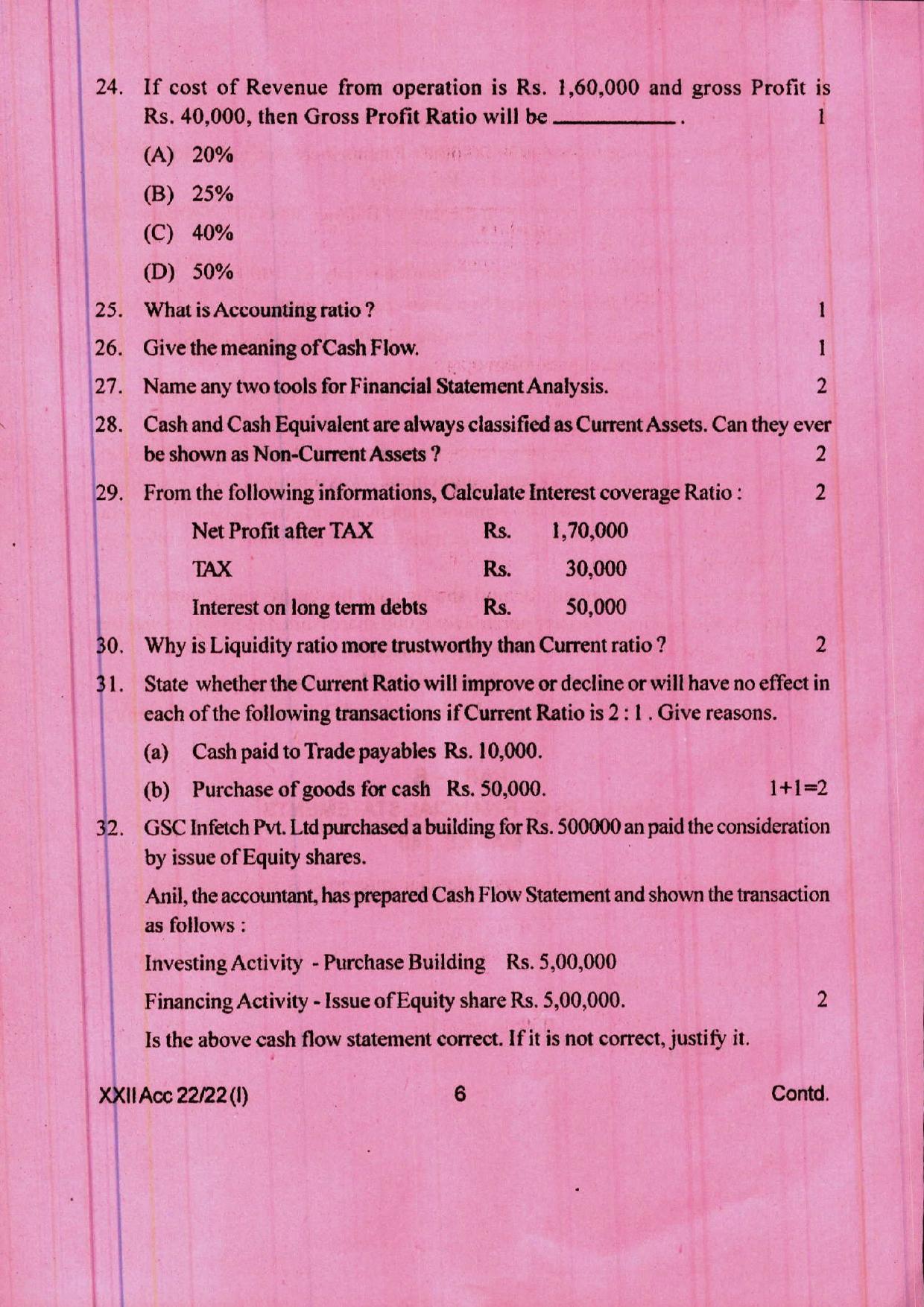 COHSEM 12th Question Papers Improvement 2022 Accountancy - Page 6