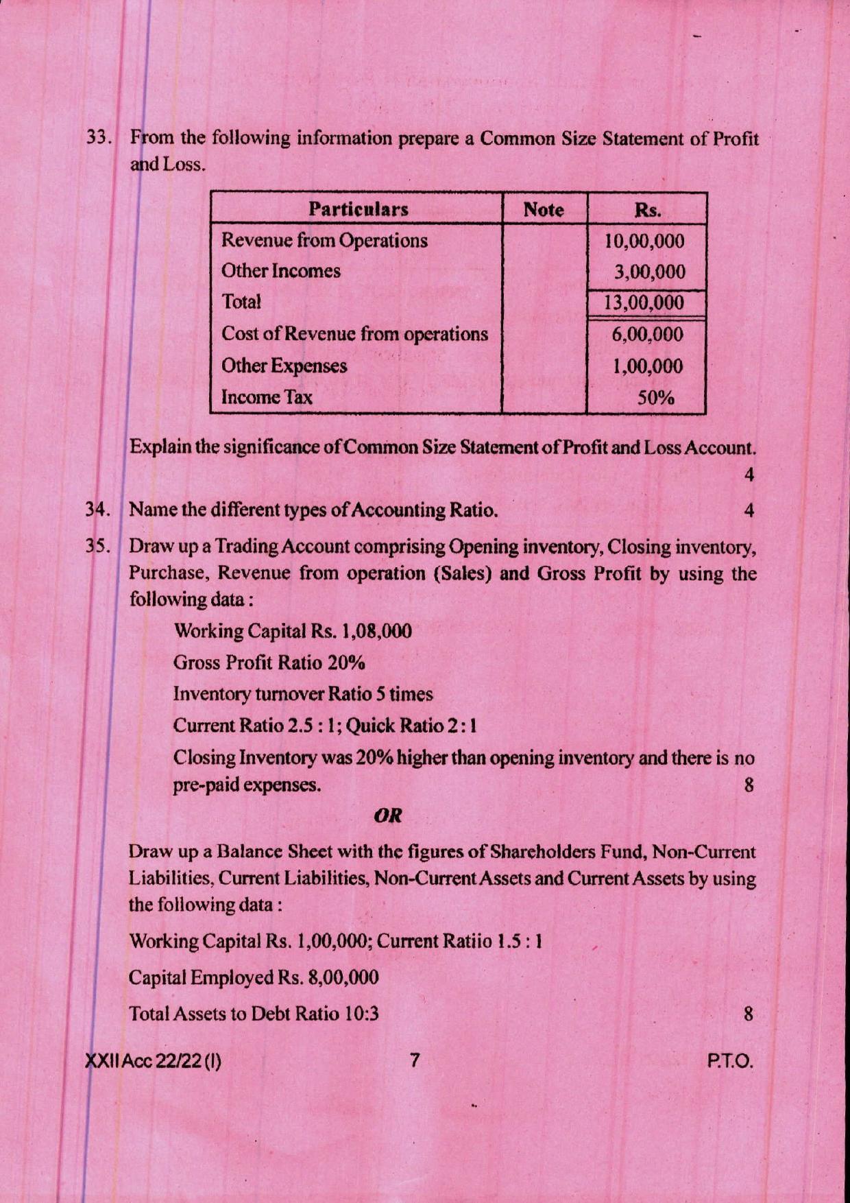 COHSEM 12th Question Papers Improvement 2022 Accountancy - Page 7