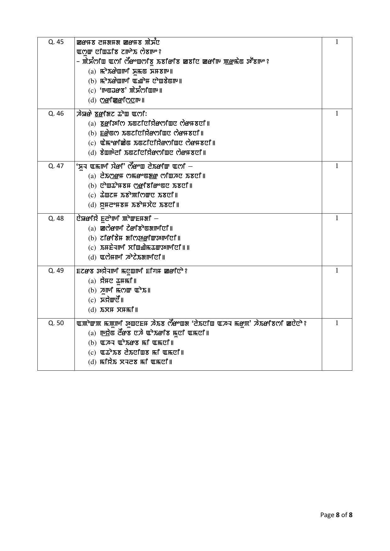 CBSE Class 10 Manipuri Sample Paper 2021-22 - Page 8