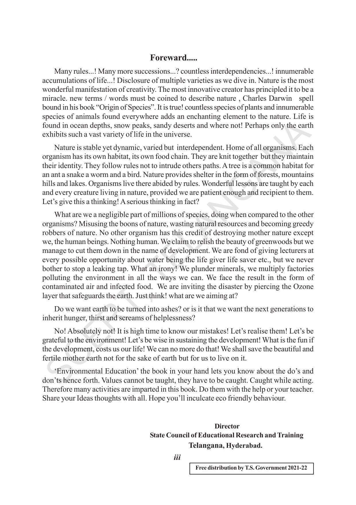 TS SCERT Class 9 Social Environmental Education (English Medium) Text Book - Page 5
