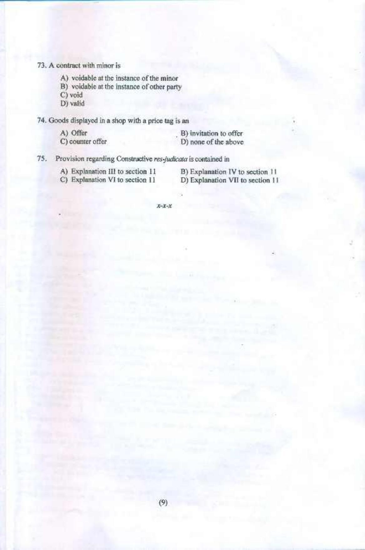 PU CET PG 2016 LLM Question Paper - Page 10