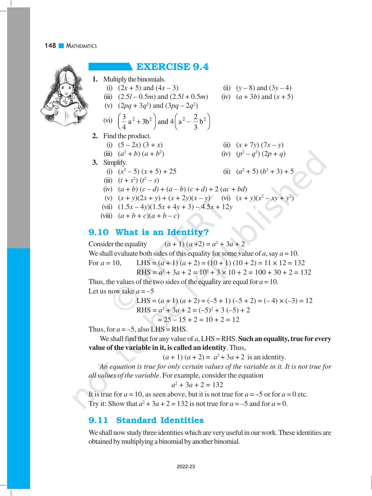 NCERT Book for Class 8 Maths Chapter 9 Algebraic Expressions and Identities - Page 12