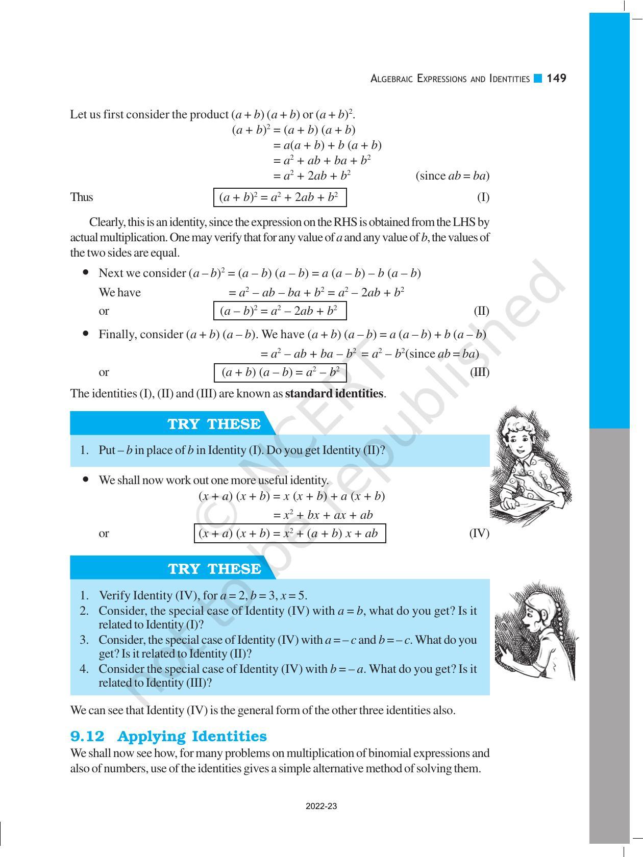NCERT Book for Class 8 Maths Chapter 9 Algebraic Expressions and Identities - Page 13