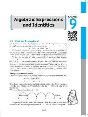 NCERT Book for Class 8 Maths Chapter 9 Algebraic Expressions and Identities