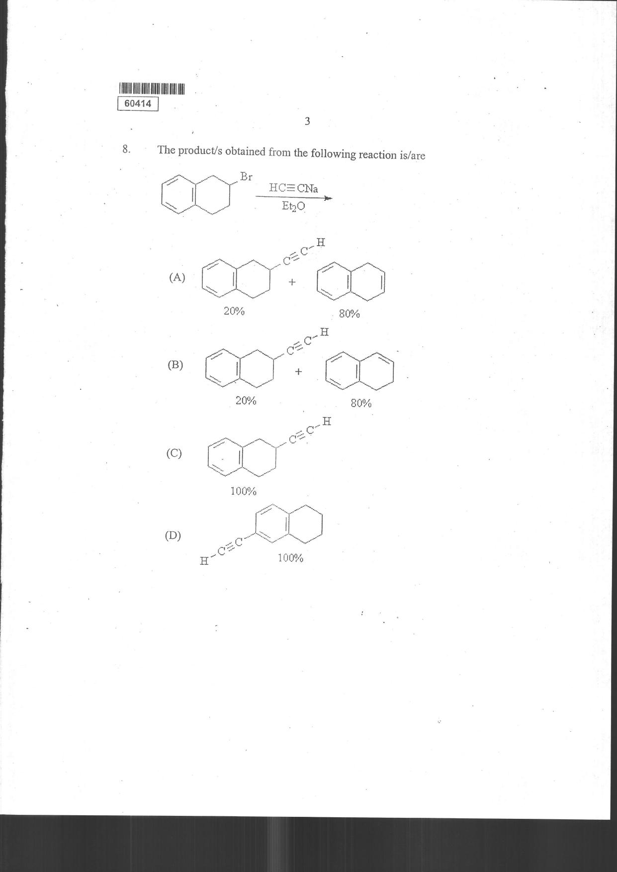 CUSAT CAT 2014 Chemistry Question Paper - Page 5