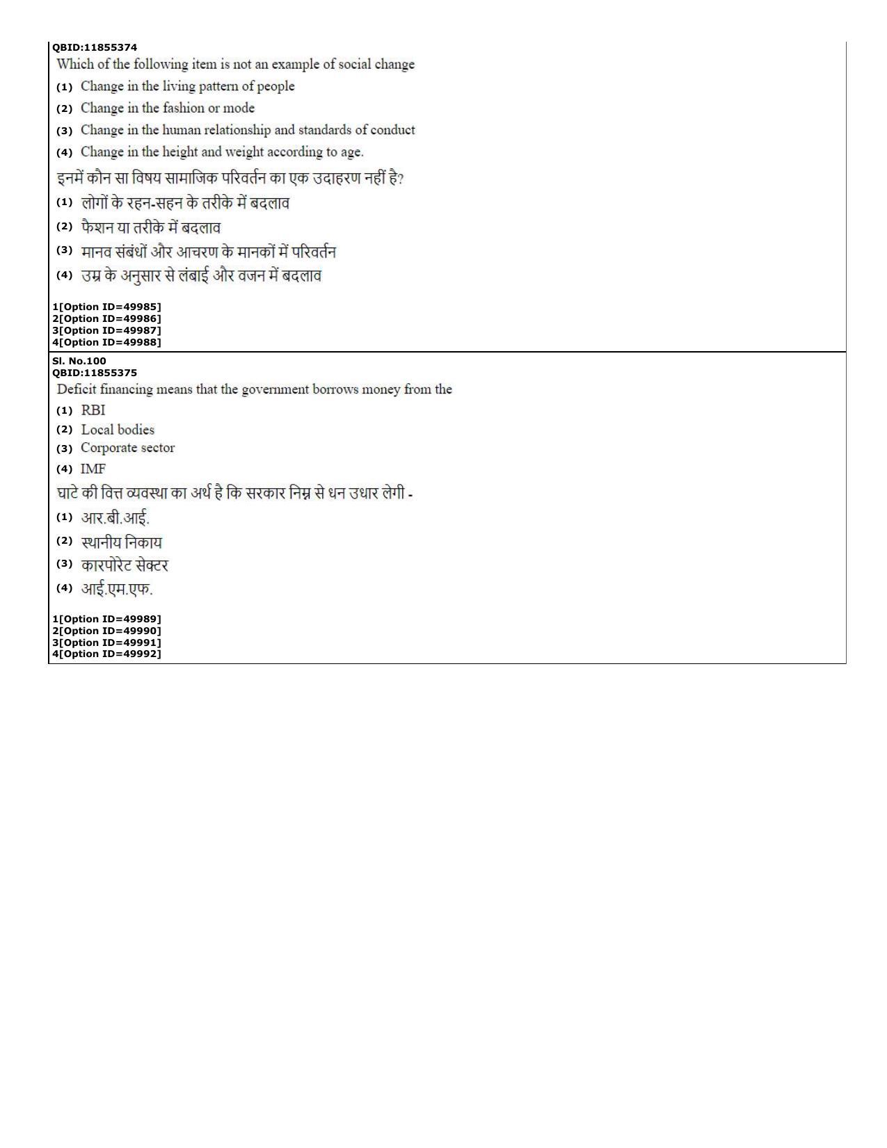CUET (PG) 2022: PGQP-20 Social Work (12-09-2022) Question Paper - Page 35