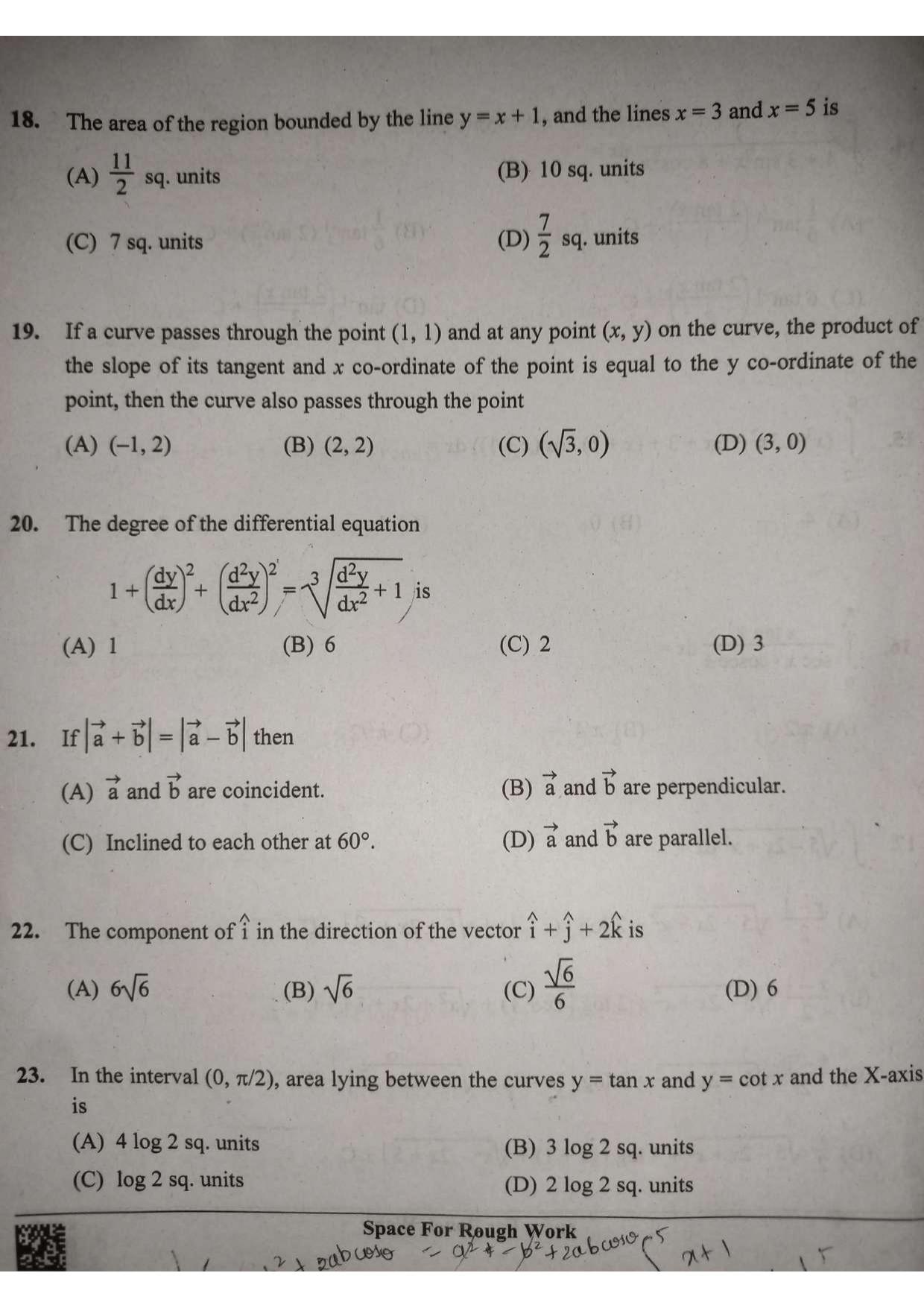 KCET 2023 Mathematics Set D-1 Question Paper - Page 4