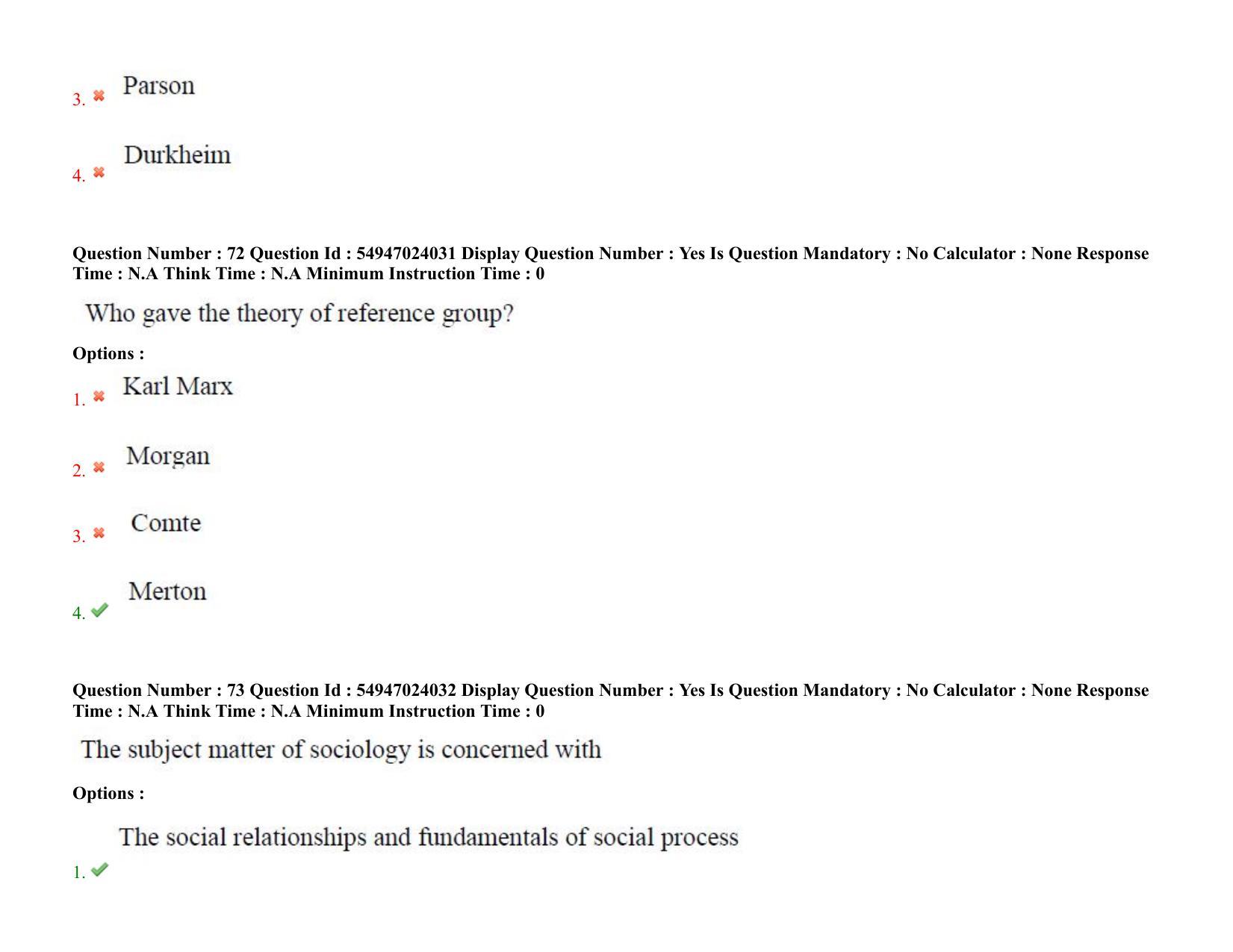 AP RCET 2022: Sociology-  17/10/2022 (Monday) Session-I Question Paper With keys - Page 53
