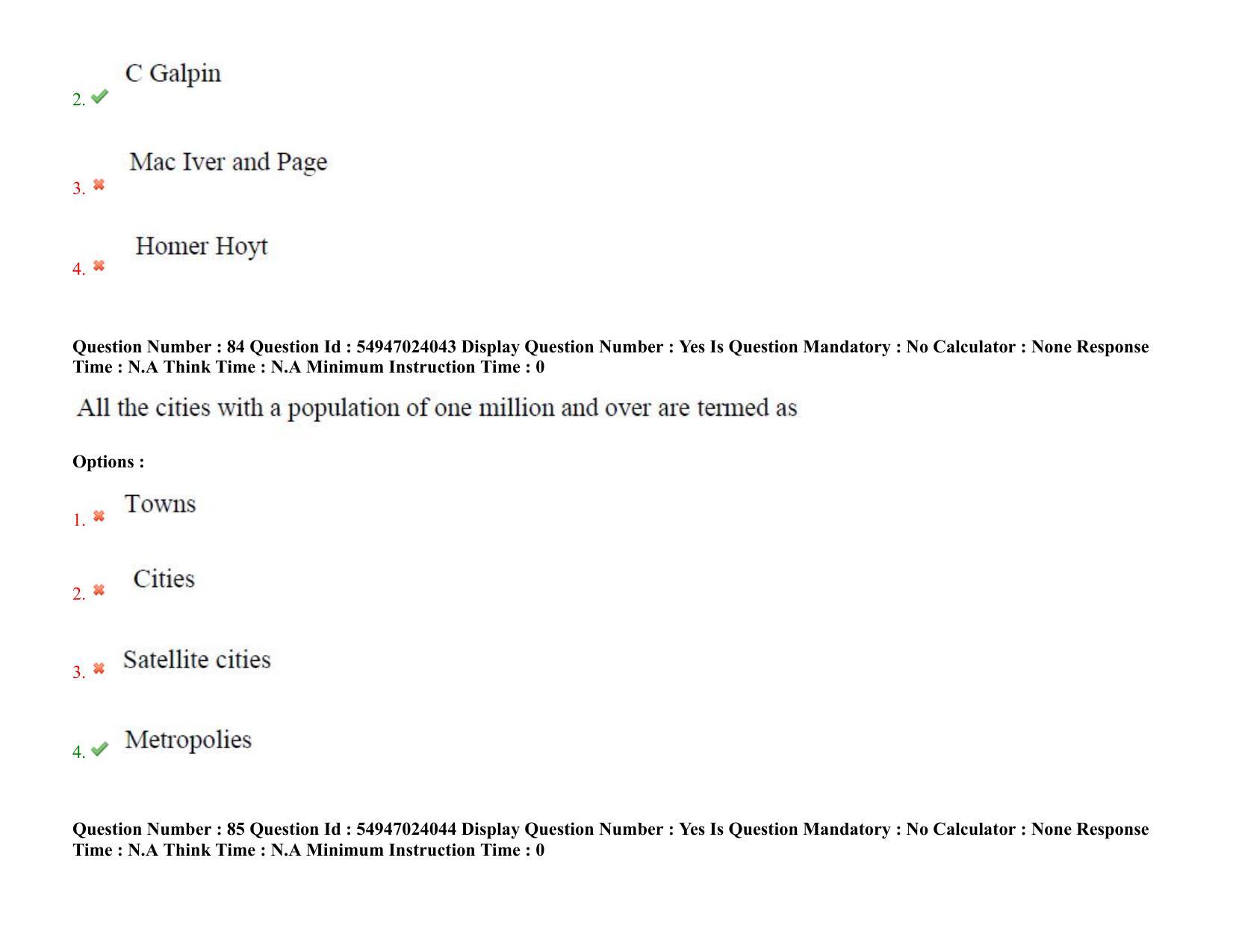 AP RCET 2022: Sociology-  17/10/2022 (Monday) Session-I Question Paper With keys - Page 60