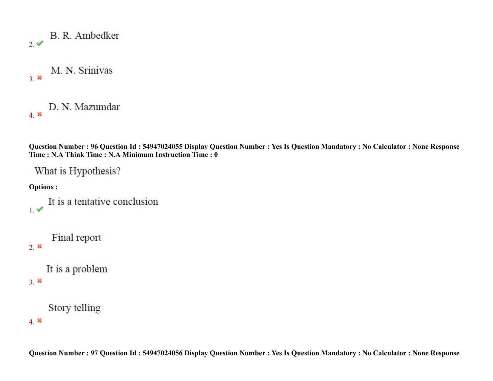 AP RCET 2022: Sociology-  17/10/2022 (Monday) Session-I Question Paper With keys - Page 67