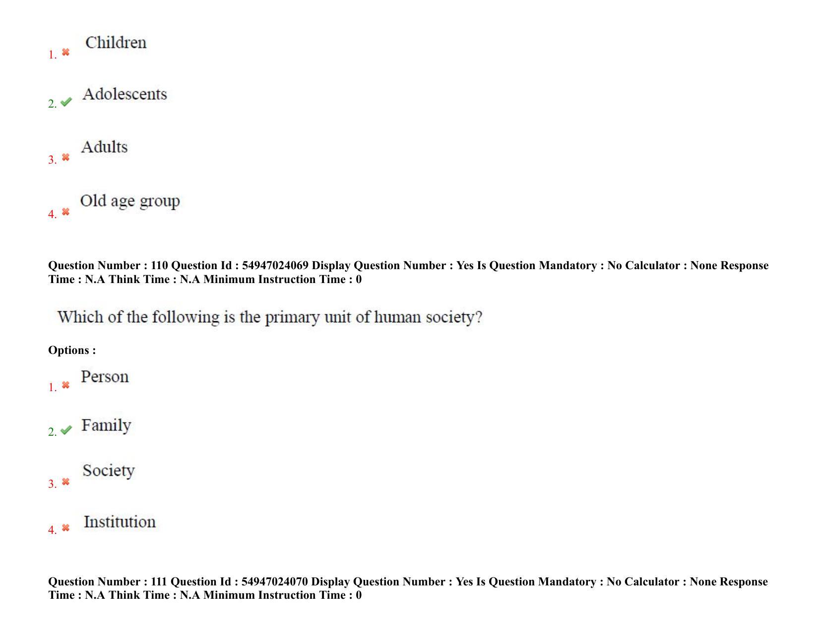 AP RCET 2022: Sociology-  17/10/2022 (Monday) Session-I Question Paper With keys - Page 75
