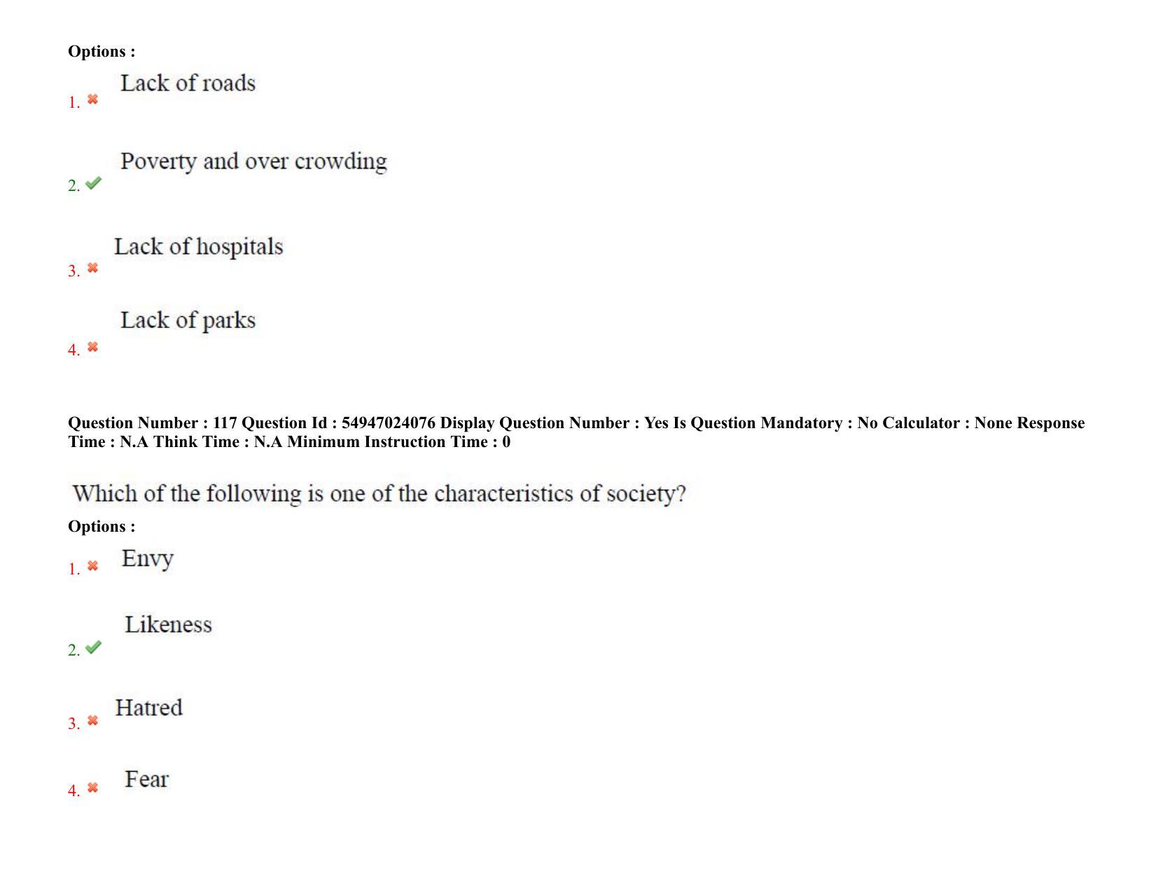 AP RCET 2022: Sociology-  17/10/2022 (Monday) Session-I Question Paper With keys - Page 79