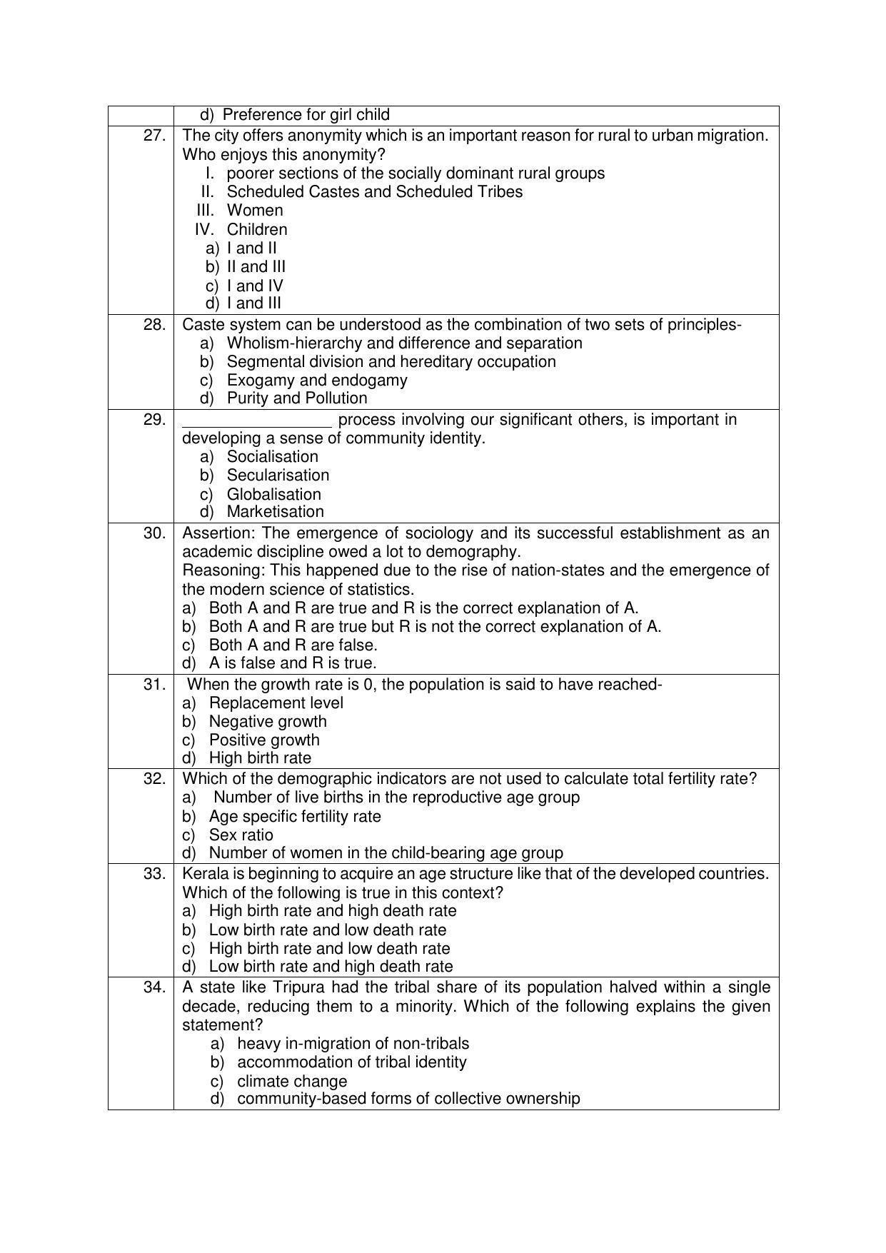 CBSE Class 12th Sociology Sample Question Paper 2021-22 - Page 4