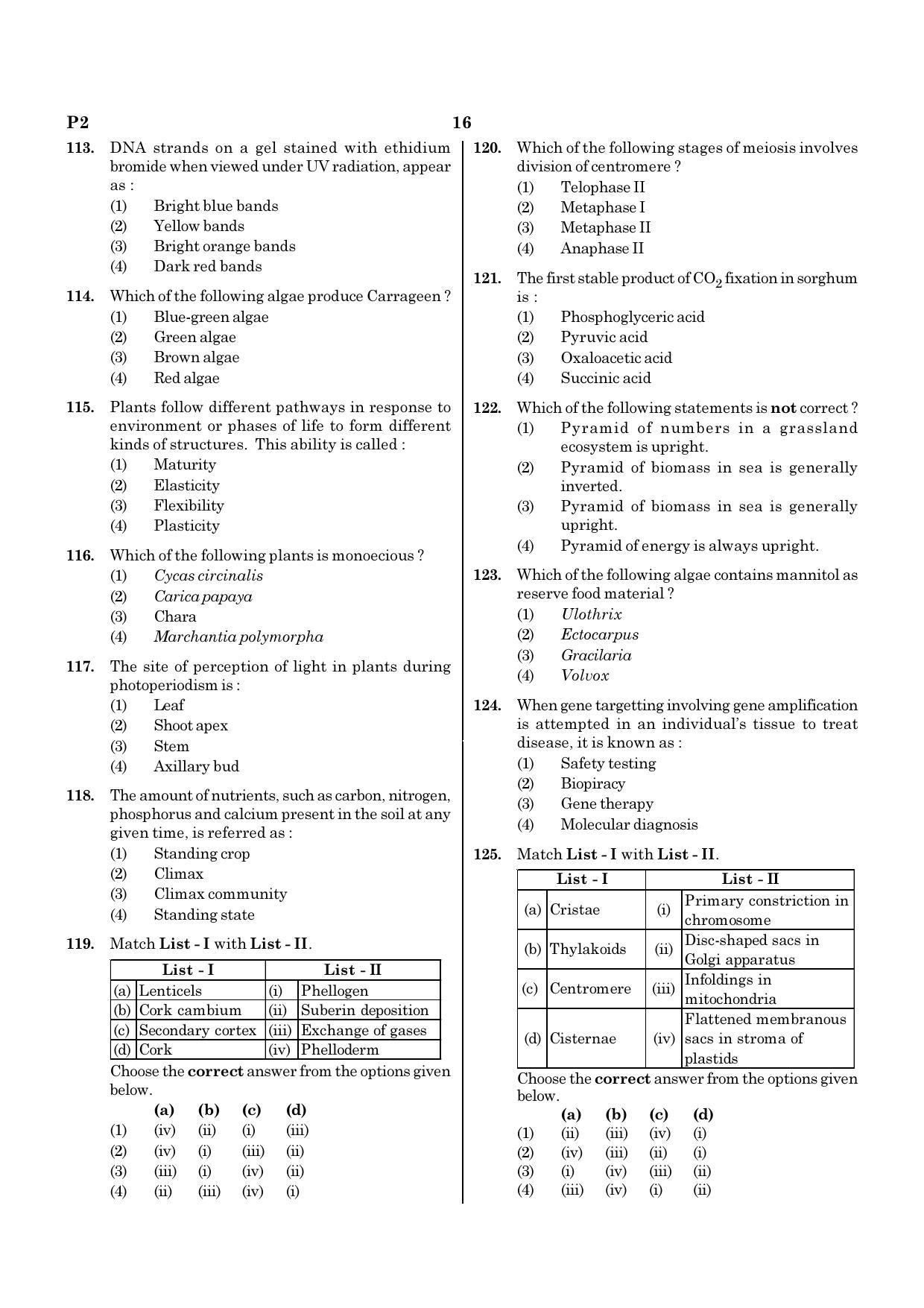 NEET P2 2021 Question Paper - Page 16