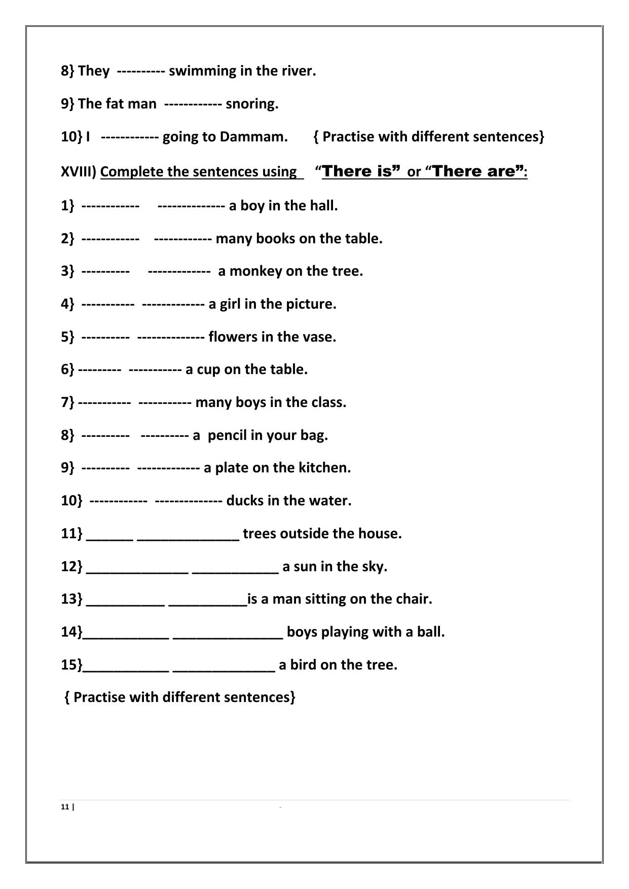 Worksheet for Class 1 English Assignment 70 - Page 11