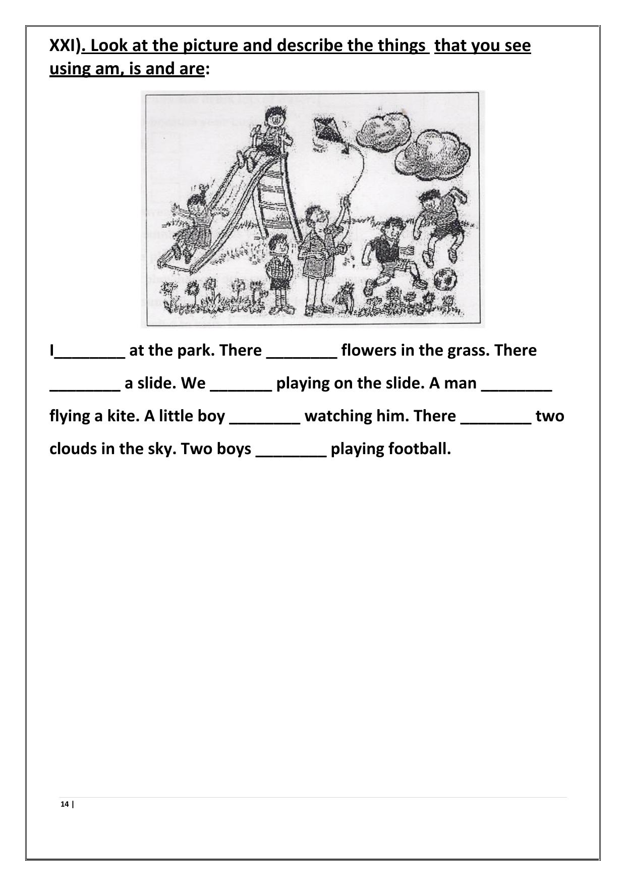 Worksheet for Class 1 English Assignment 70 - Page 14