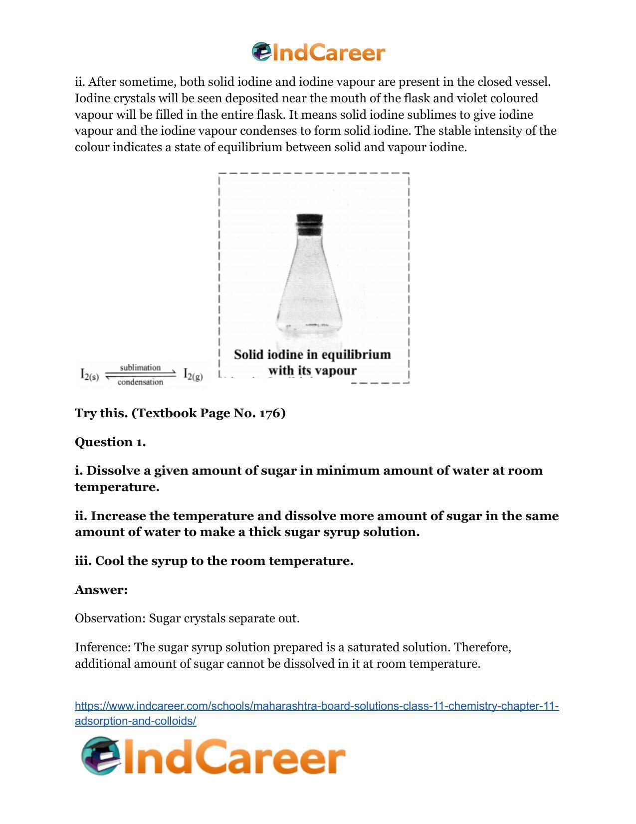 Maharashtra Board Solutions Class 11-Chemistry: Chapter 12- Chemical Equilibrium - Page 18