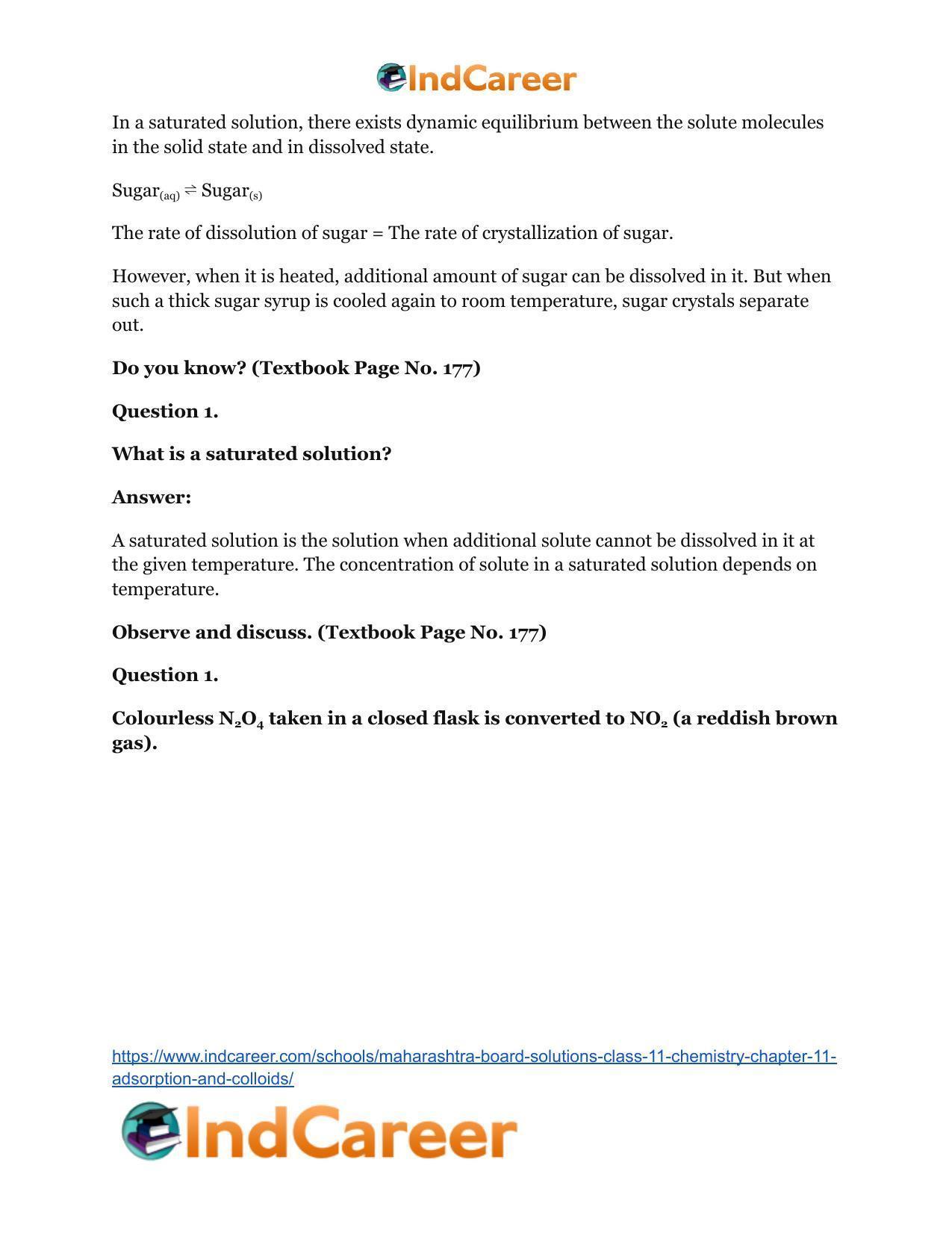 Maharashtra Board Solutions Class 11-Chemistry: Chapter 12- Chemical Equilibrium - Page 19