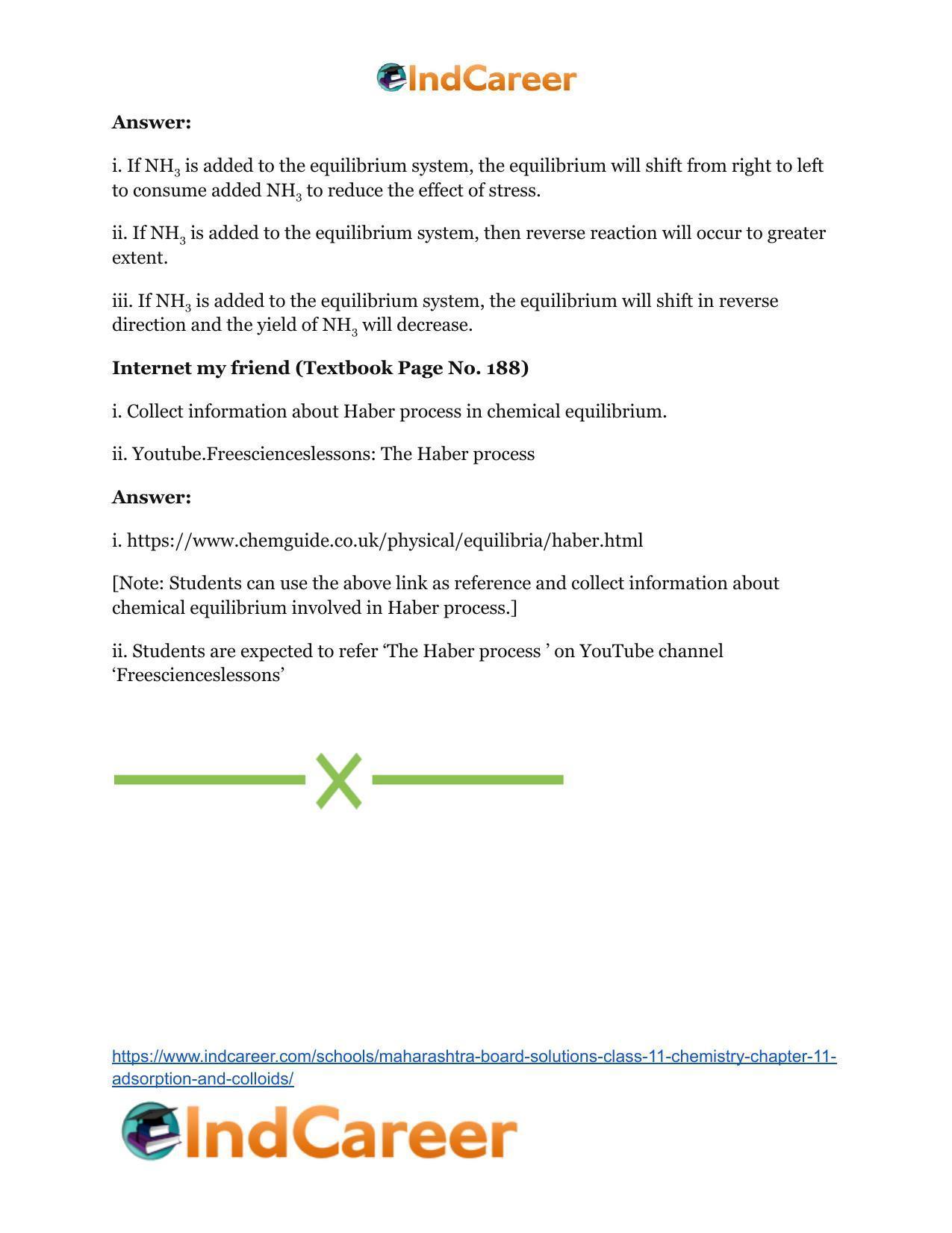 Maharashtra Board Solutions Class 11-Chemistry: Chapter 12- Chemical Equilibrium - Page 26