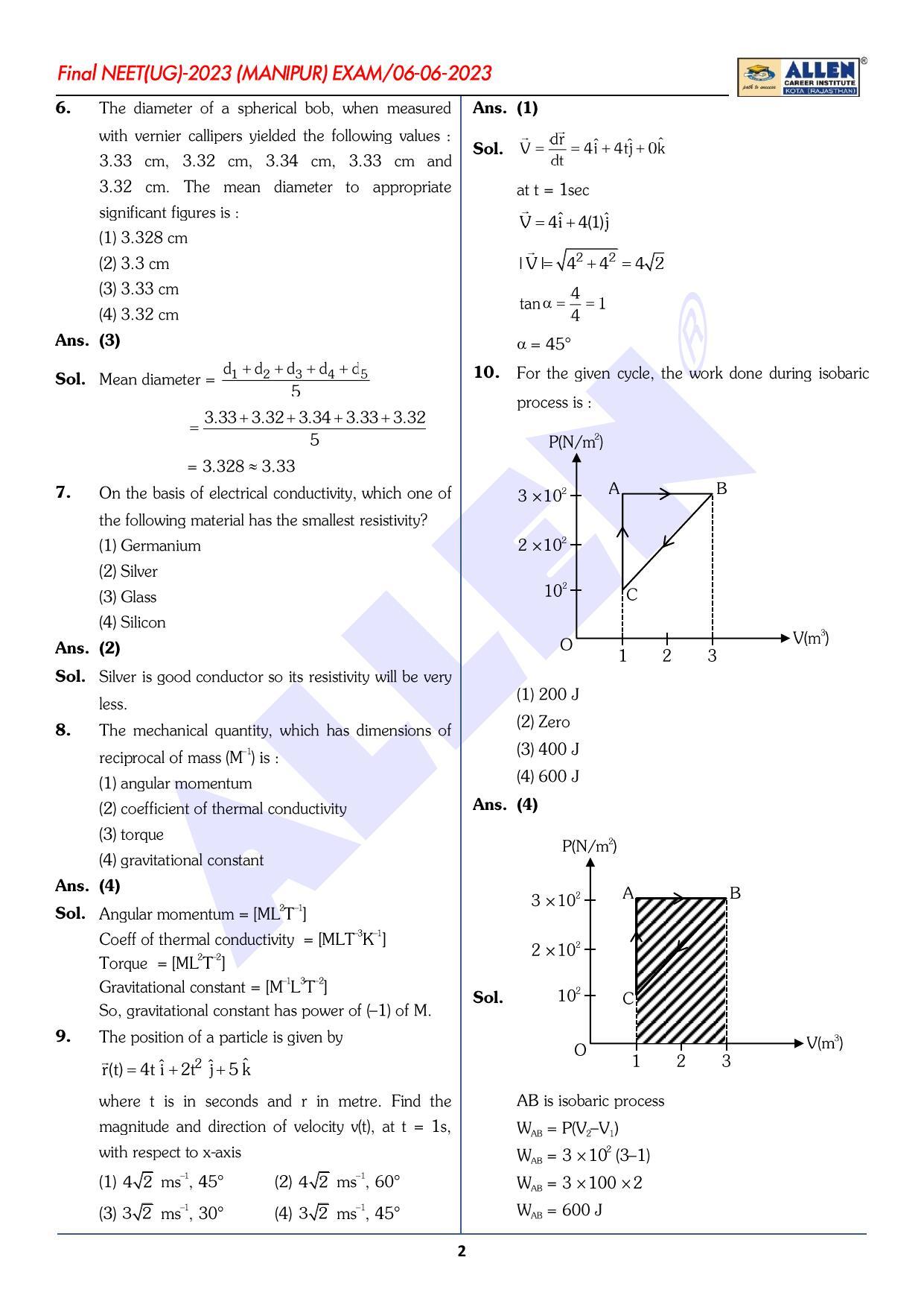 NEET 2023 Question Paper C4 - Page 2