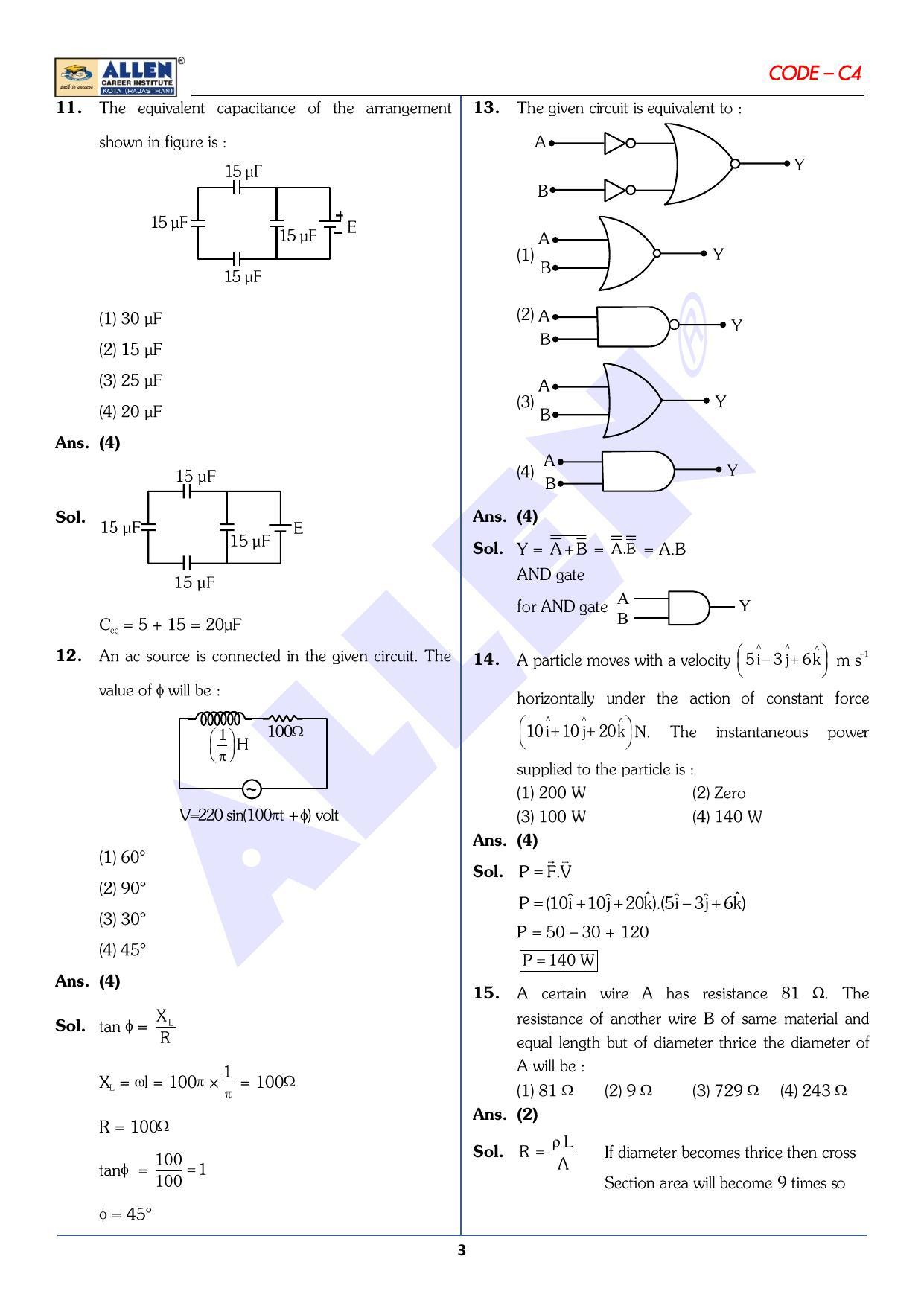 NEET 2023 Question Paper C4 - Page 3