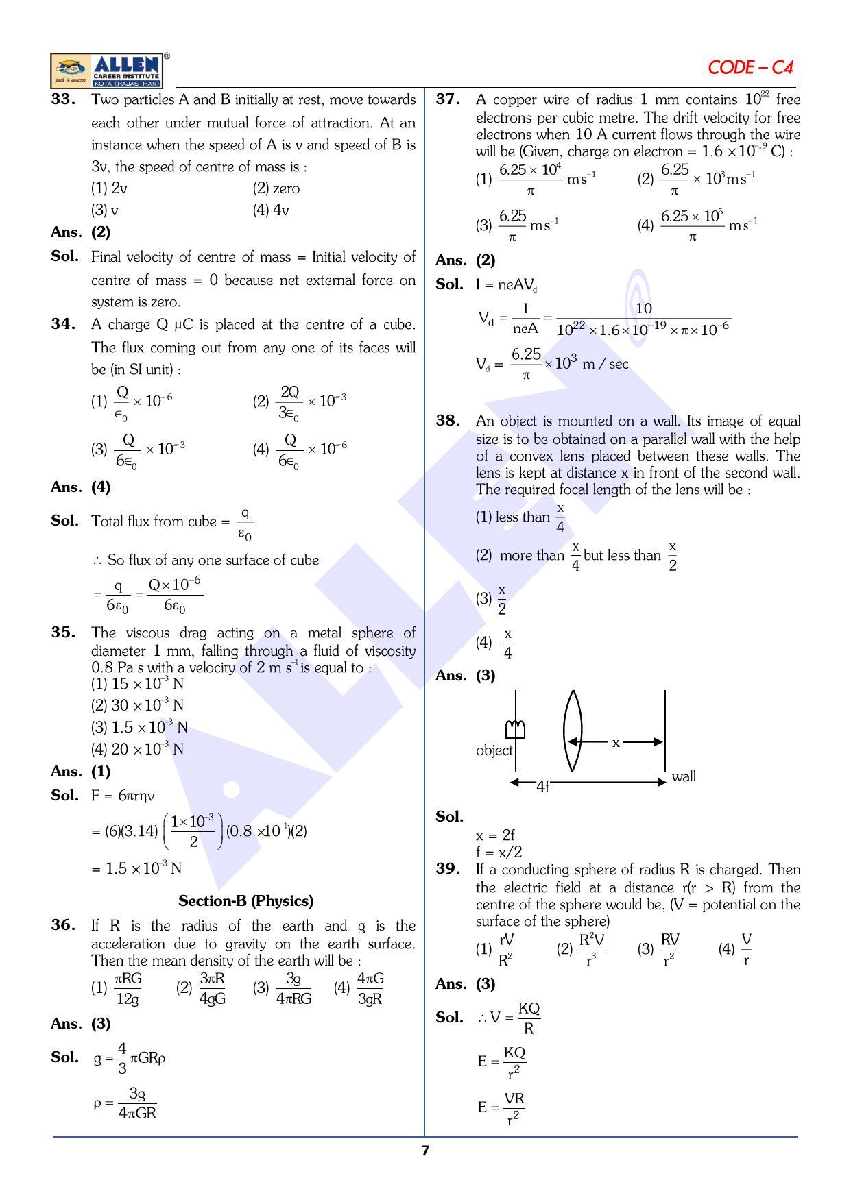 NEET 2023 Question Paper C4 - Page 7