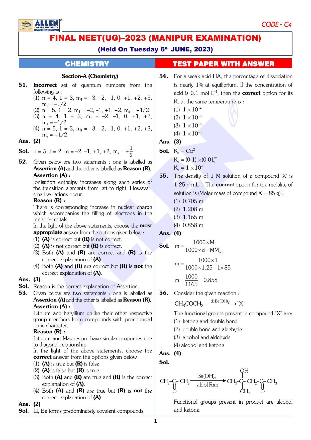 NEET 2023 Question Paper C4 - Page 10