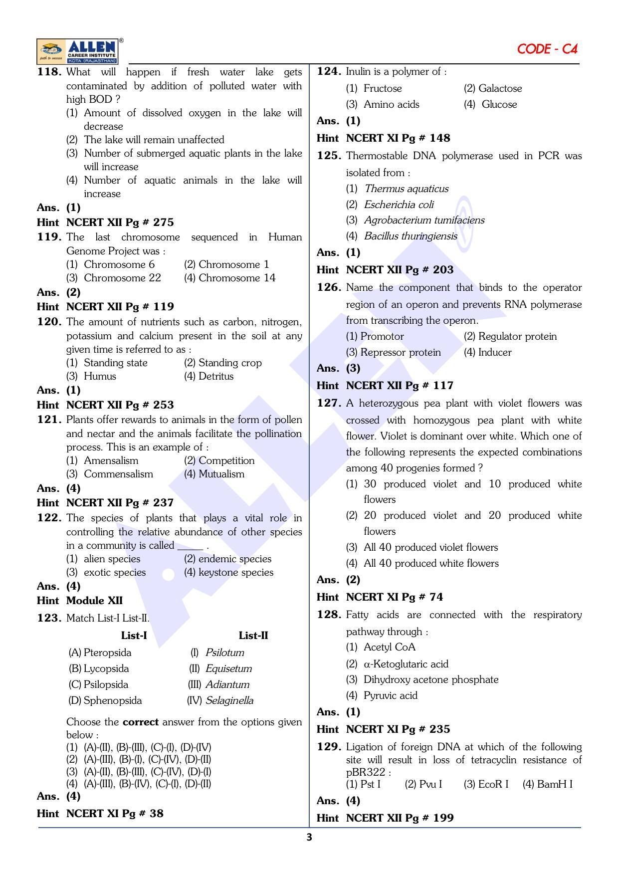 NEET 2023 Question Paper C4 - Page 20