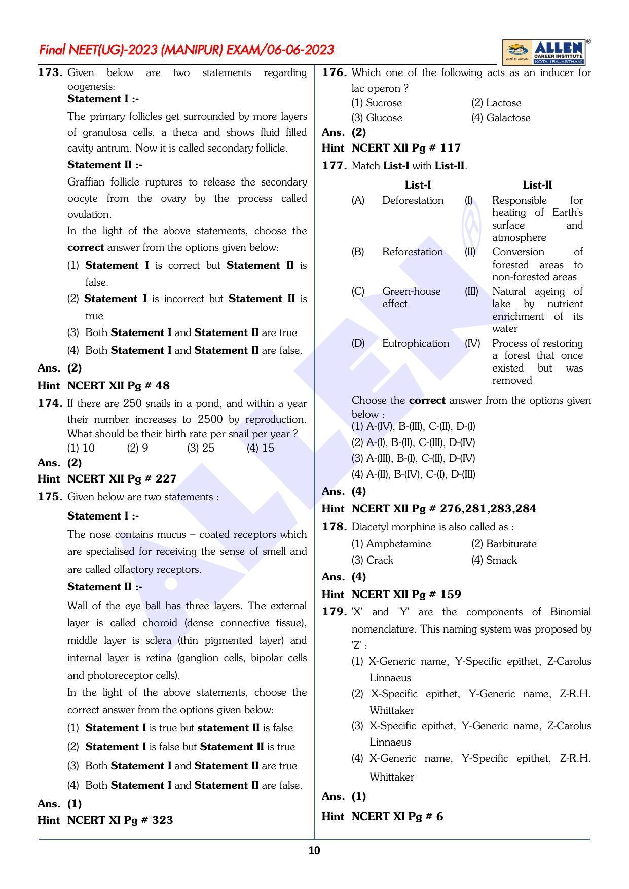 NEET 2023 Question Paper C4 - Page 27