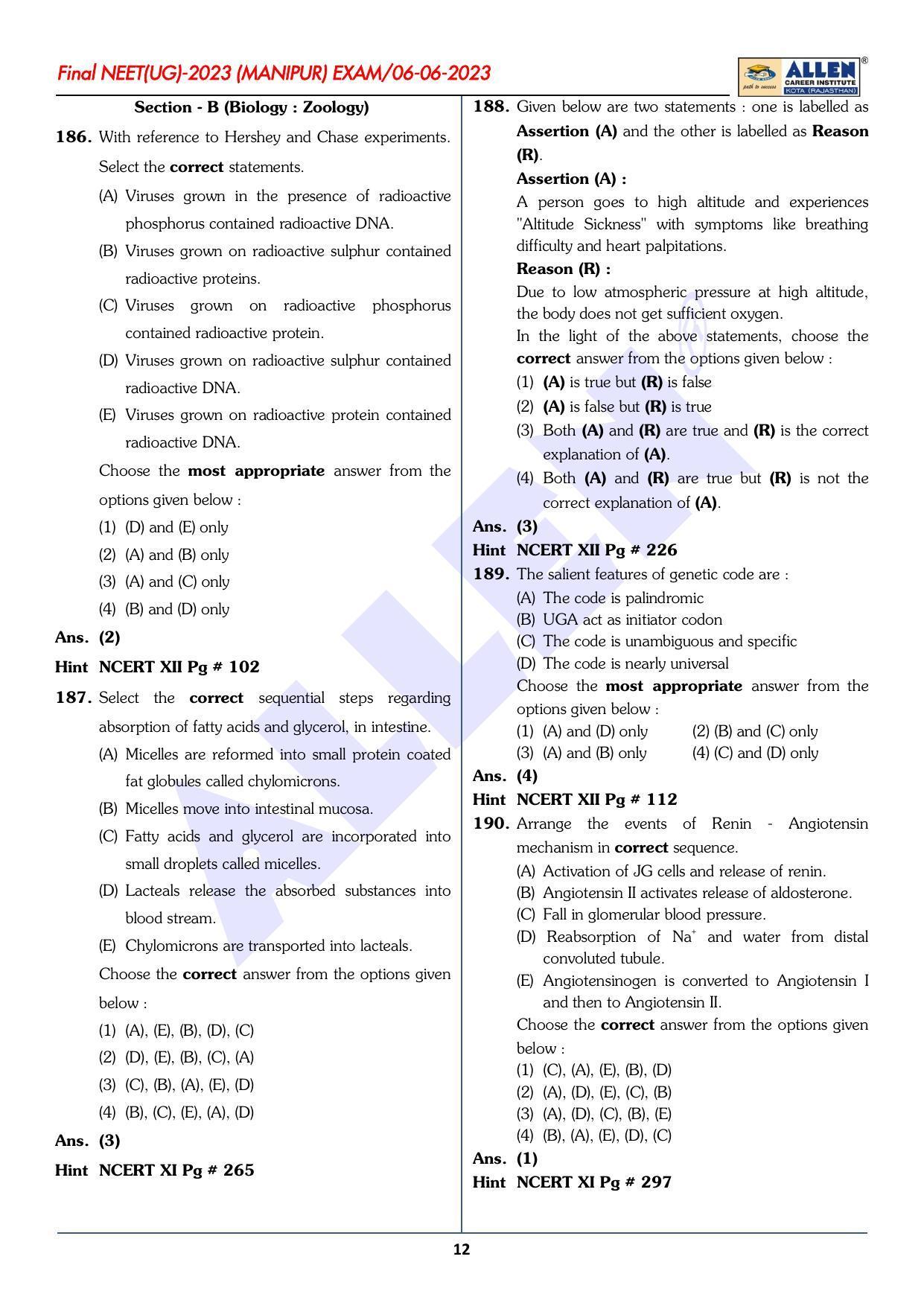 NEET 2023 Question Paper C4 - Page 29