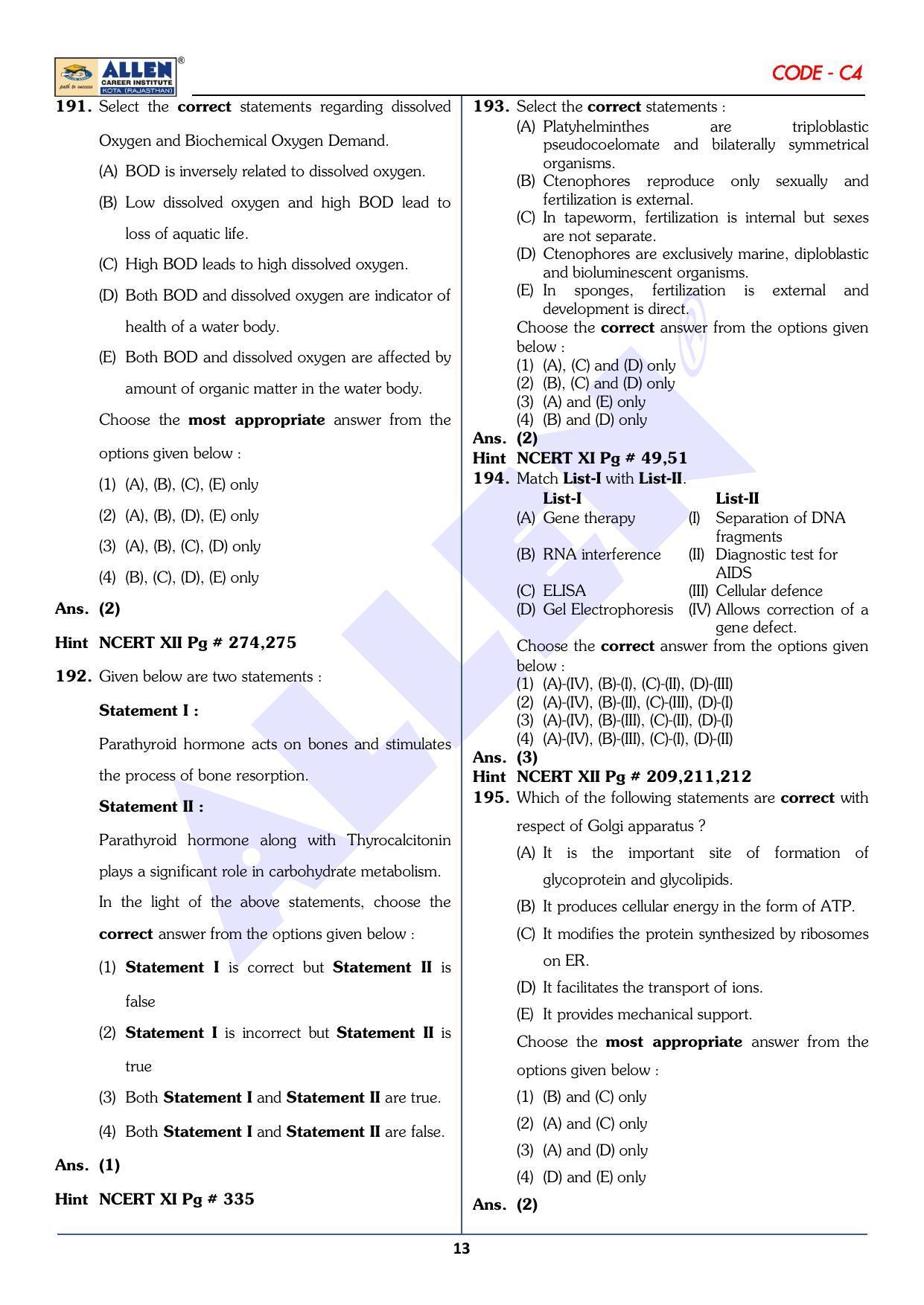 NEET 2023 Question Paper C4 - Page 30