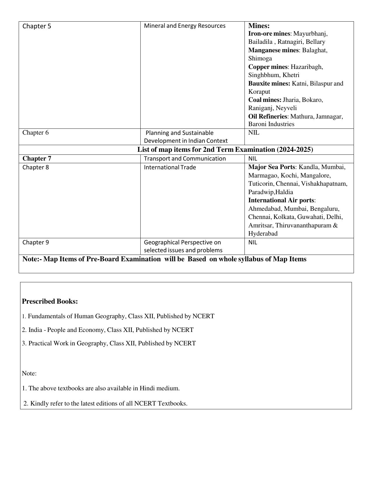 Edudel Class 12 Geography (English Medium) Syllabus 2025 - Page 6