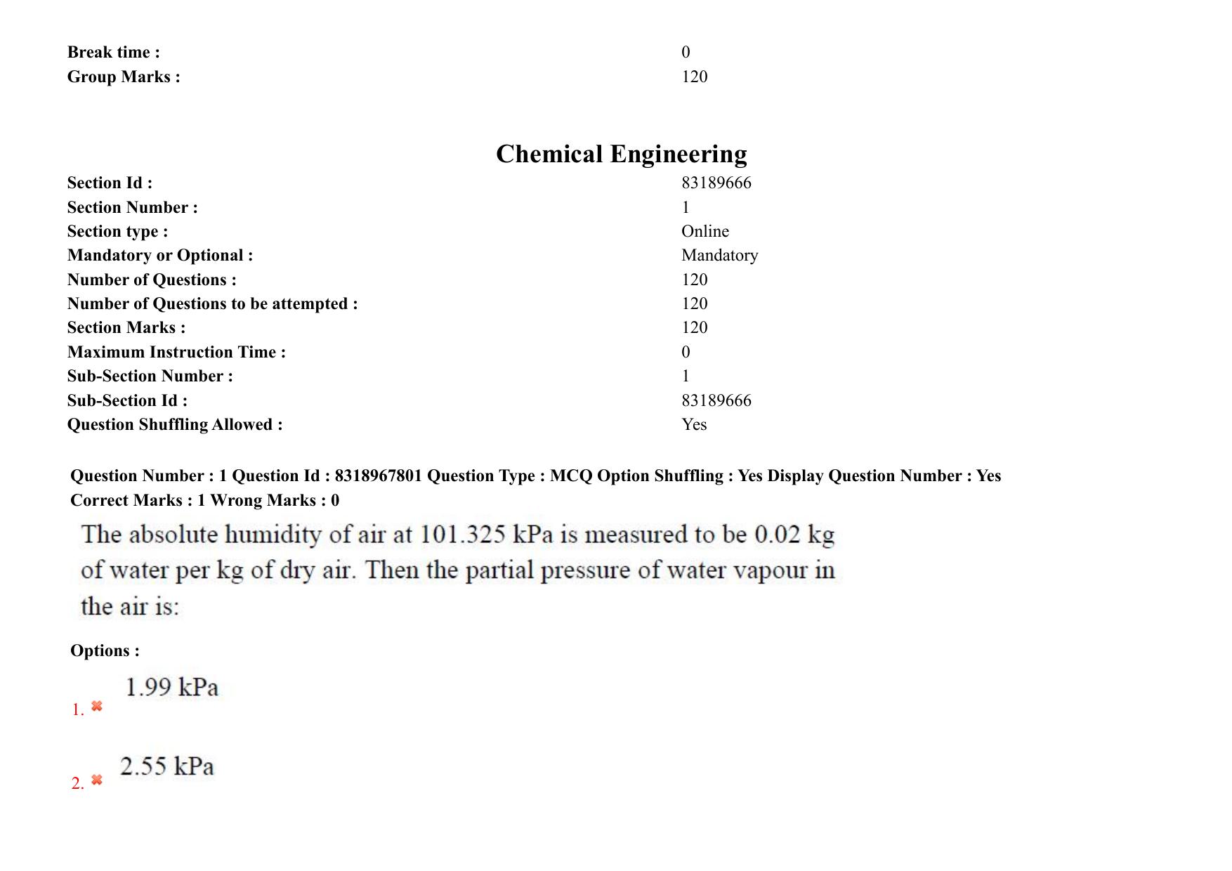 AP PGCET 2025 Chemical Engineering Paper with Answer Key - Page 2
