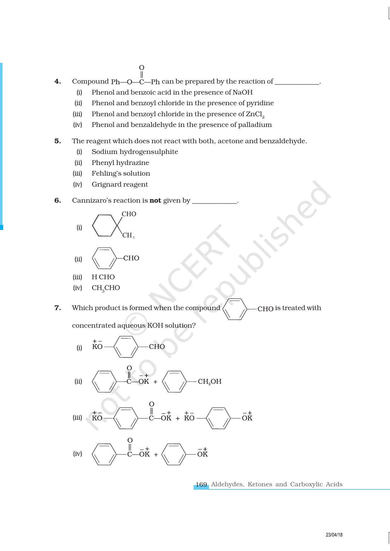 NCERT Exemplar Class 12: Chemistry - Aldehydes, Ketones and Carboxylic Acids - Page 2