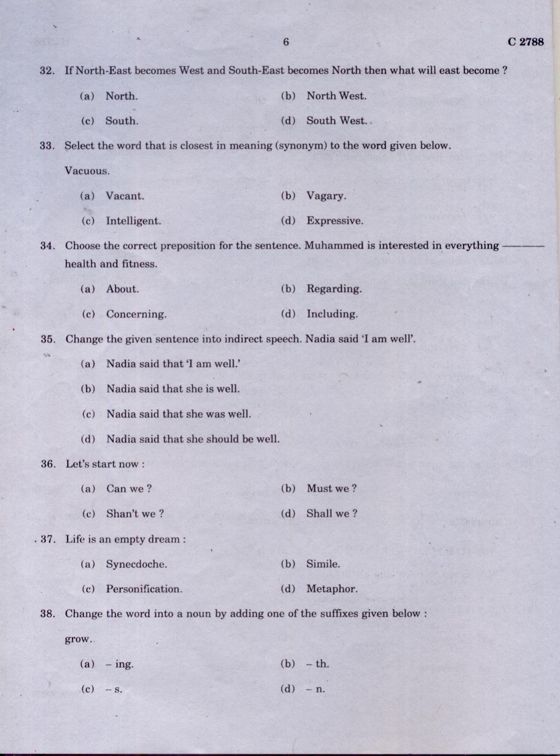 CUCAT 2021 M.Lib.I.Sc Question Paper - Page 6