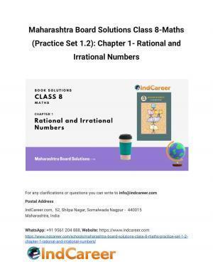 Maharashtra Board Solutions Class 8-Maths (Practice Set 1.2): Chapter 1- Rational and Irrational Numbers