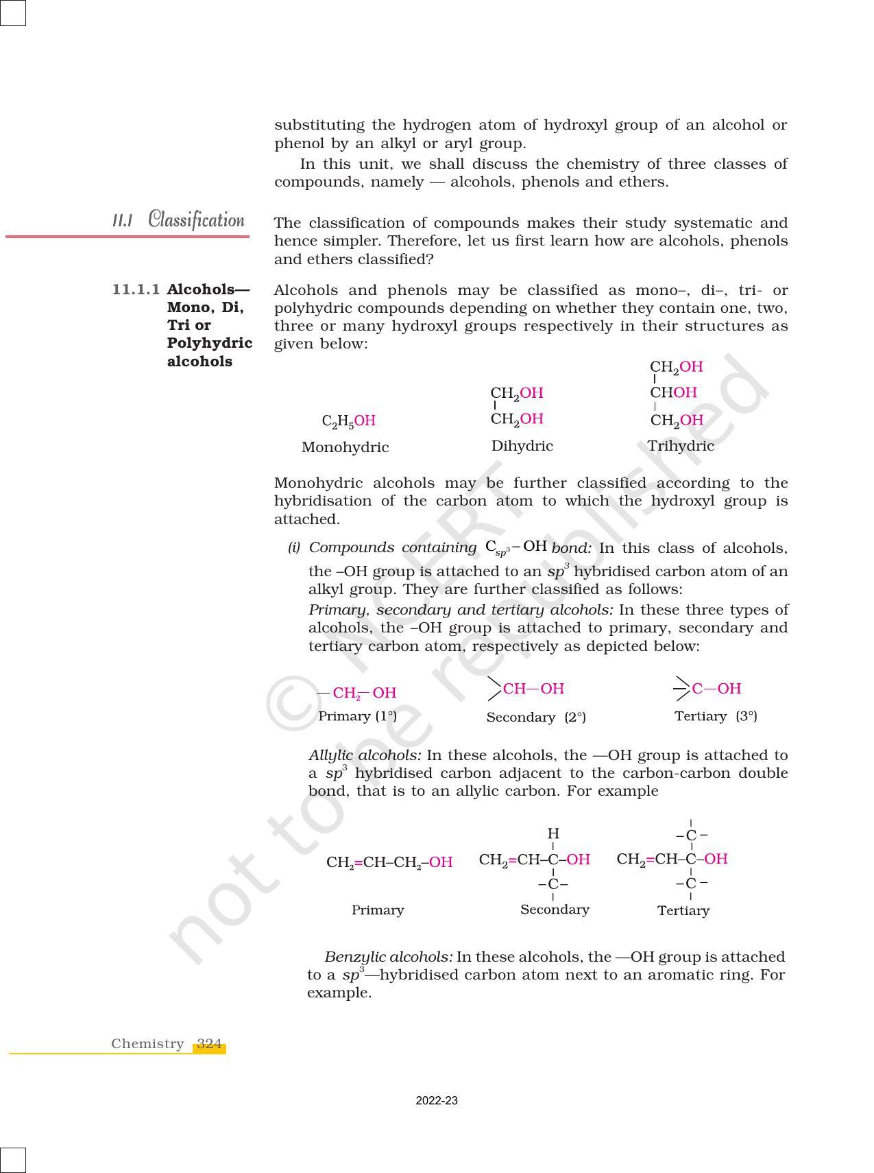 NCERT Book for Class 12 Chemistry Chapter 11 Alcohols Phenols and Ether - Page 2