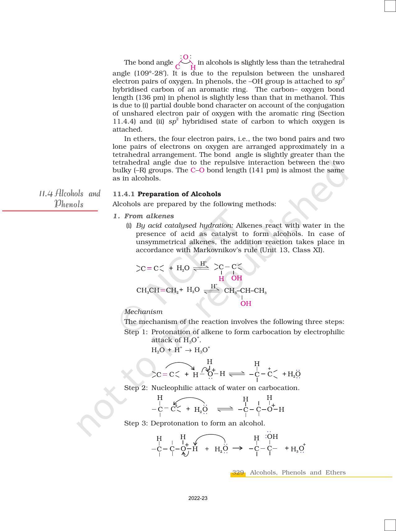 NCERT Book for Class 12 Chemistry Chapter 11 Alcohols Phenols and Ether - Page 7