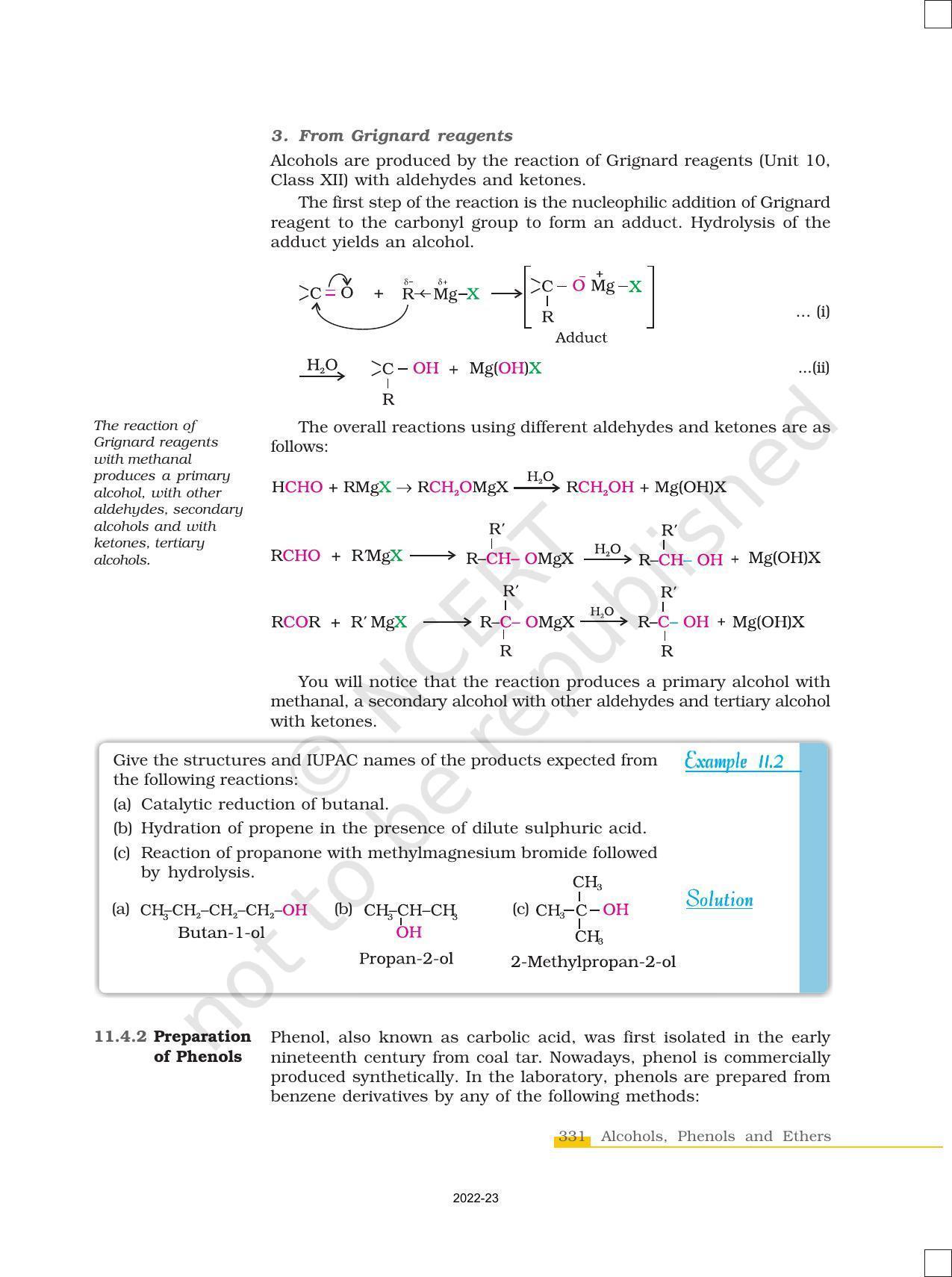 NCERT Book for Class 12 Chemistry Chapter 11 Alcohols Phenols and Ether - Page 9